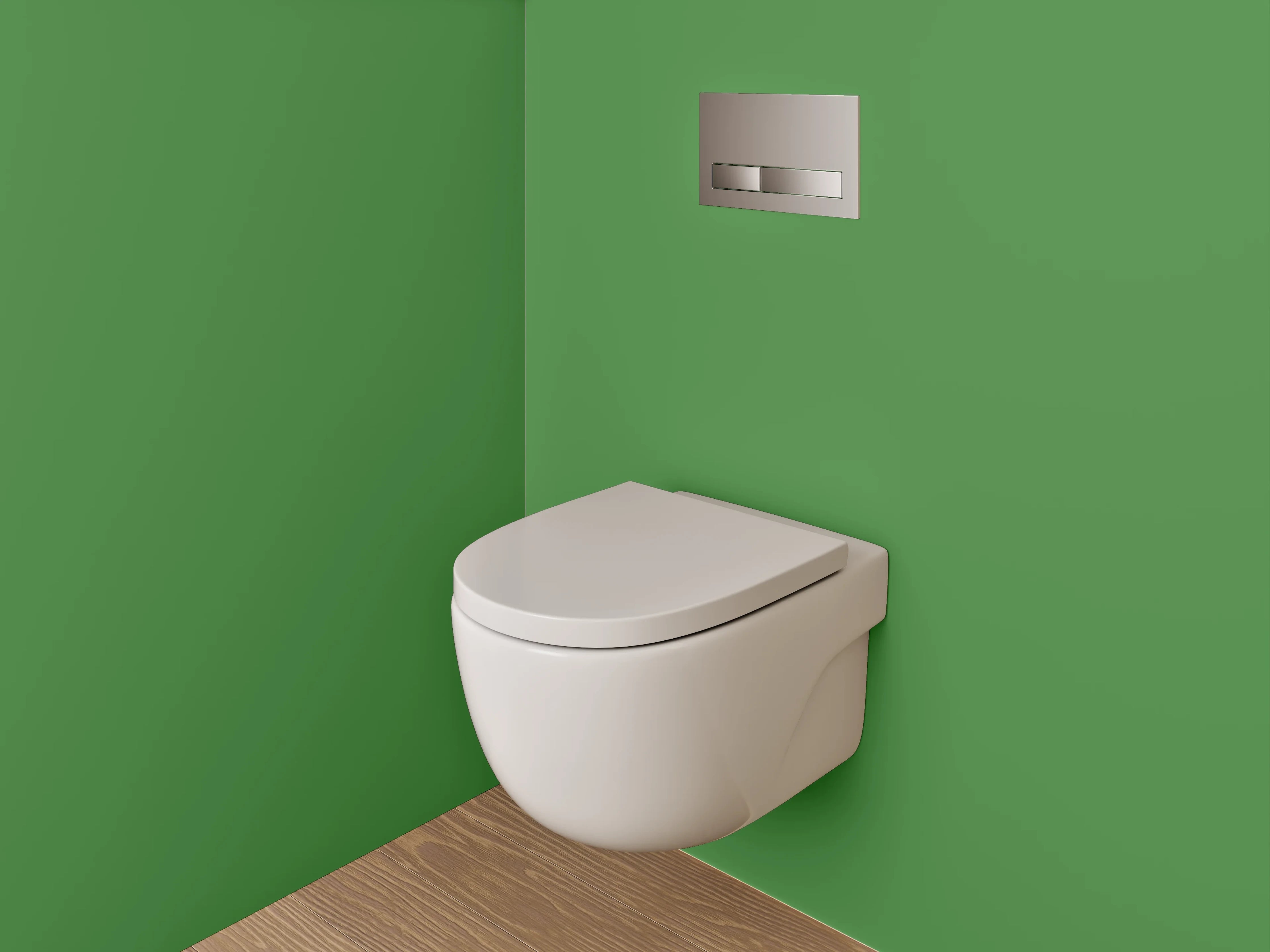 WC-Rückwand - RAL 6017 Maigrün