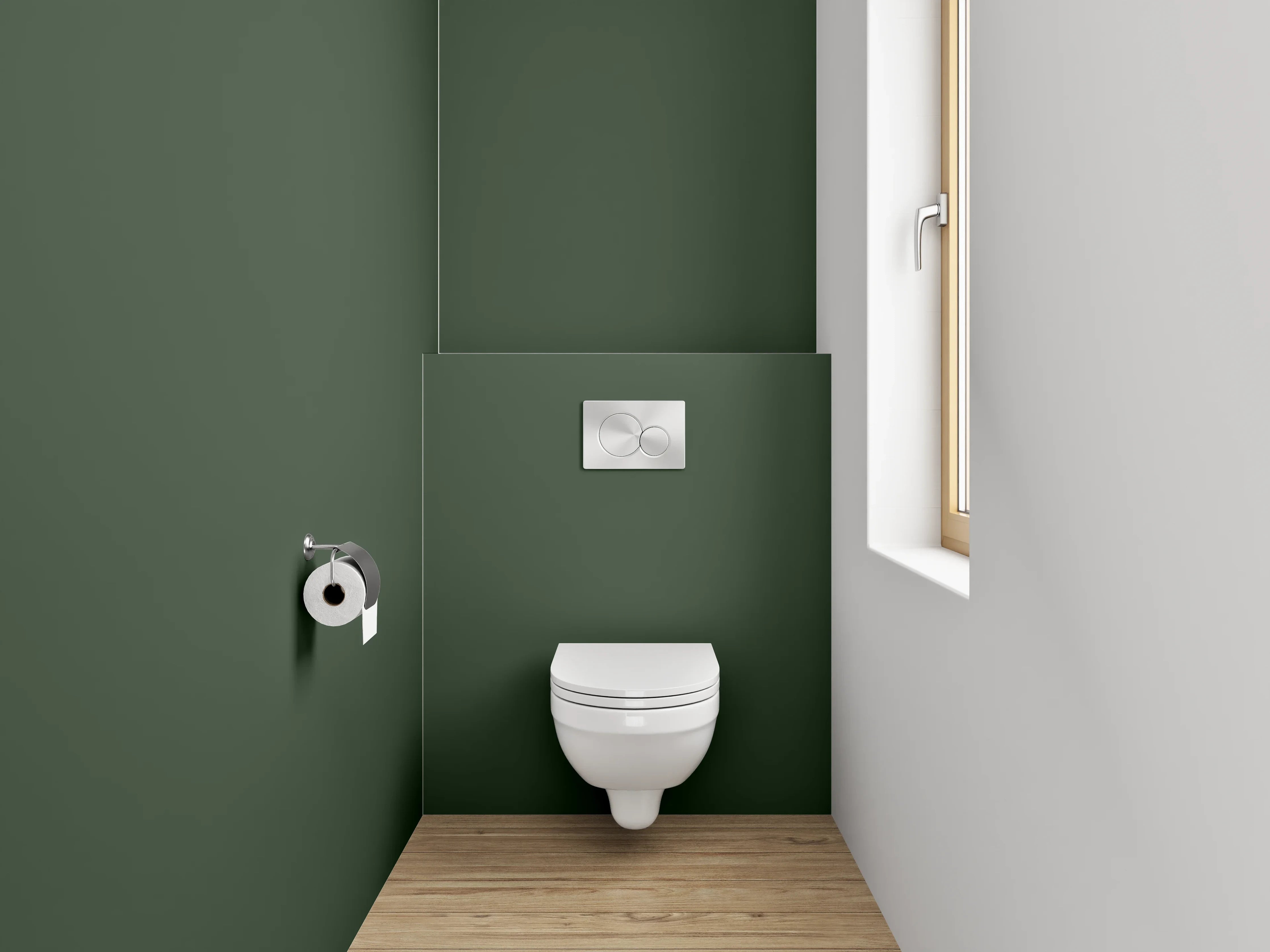 WC-Rückwand - RAL 6020 Chromoxidgrün