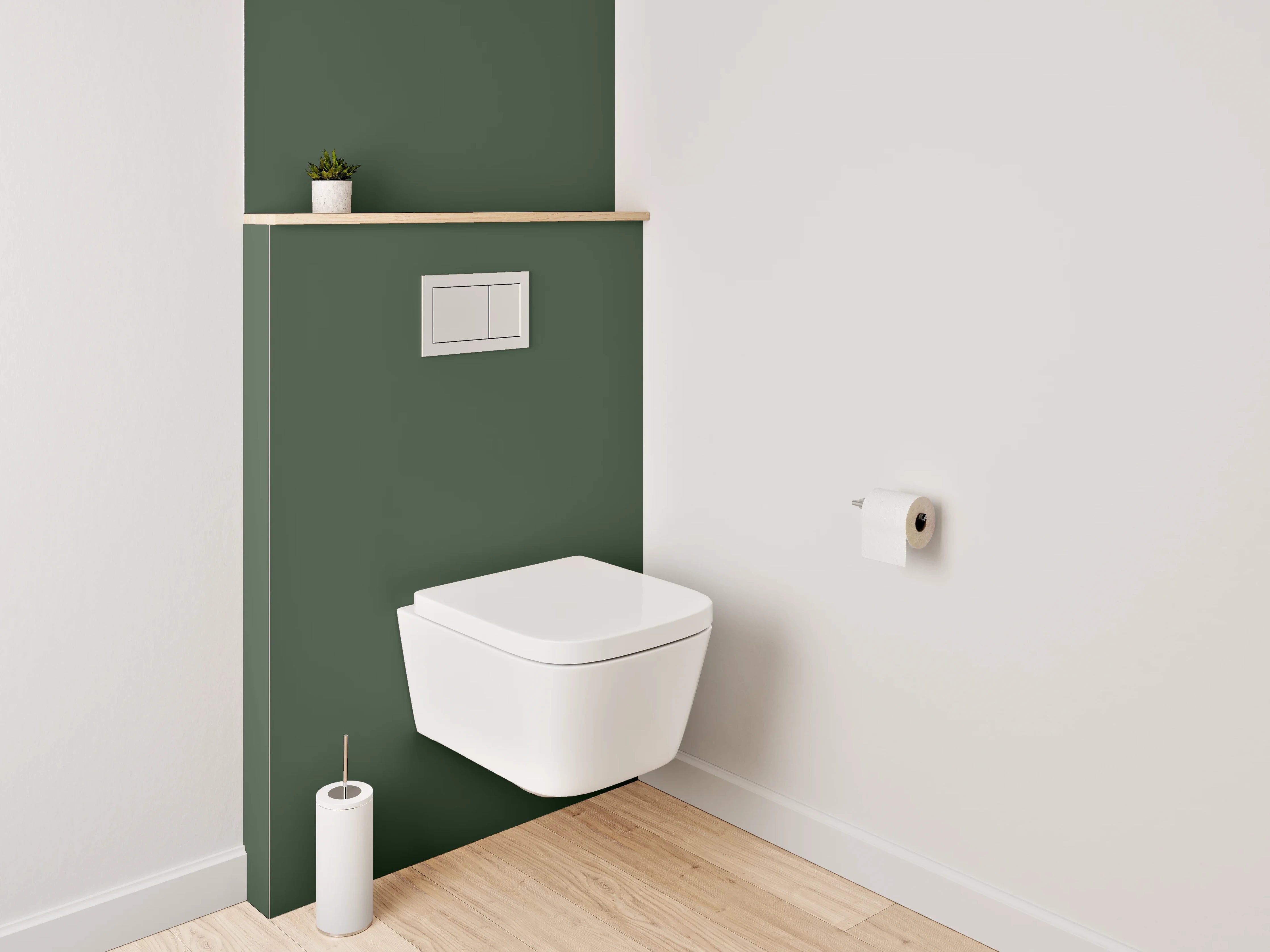 WC-Rückwand - RAL 6020 Chromoxidgrün