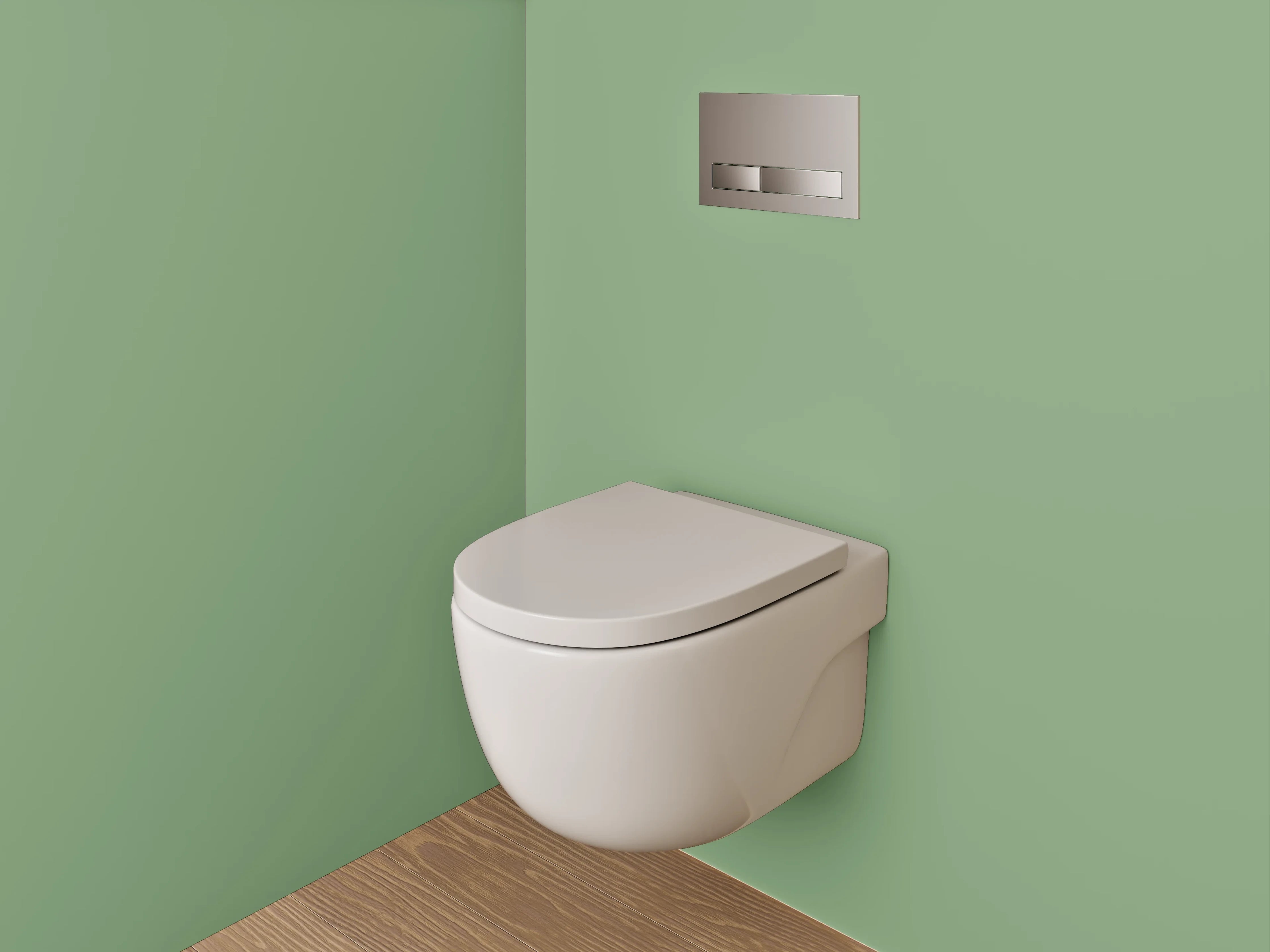 WC-Rückwand - RAL 6021 Blassgrün