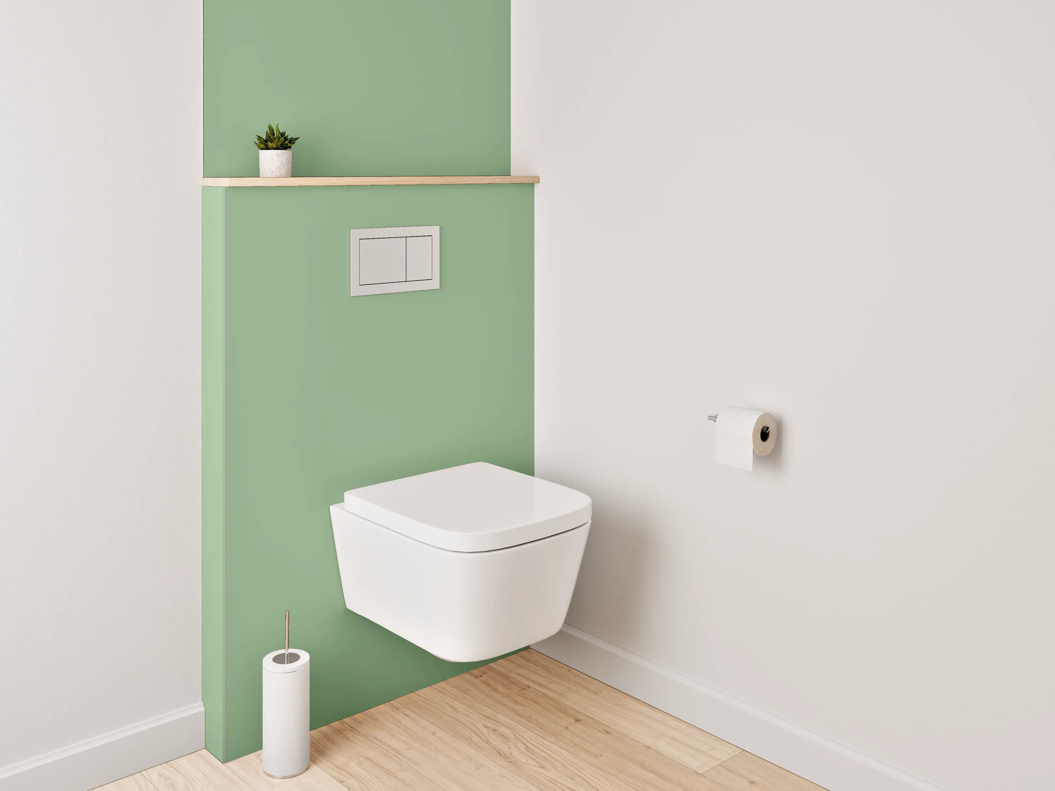 WC-Rückwand - RAL 6021 Blassgrün