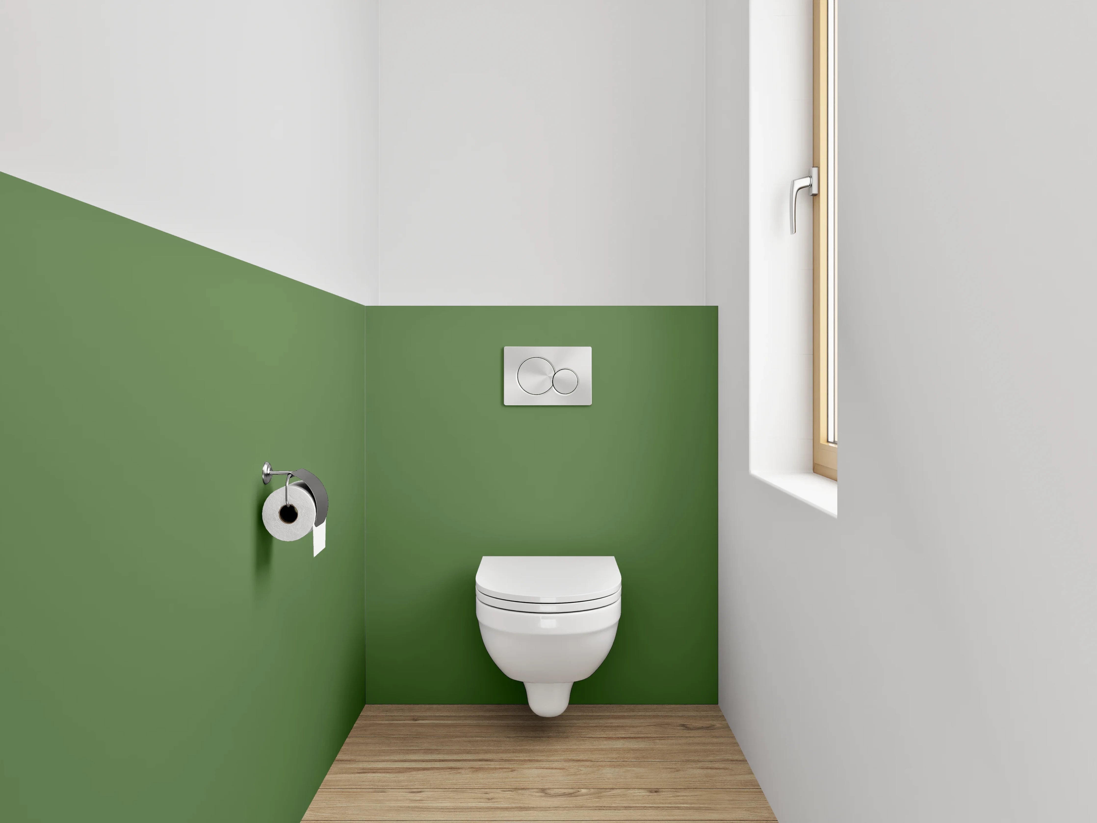 WC-Rückwand - RAL 6025 Farngrün