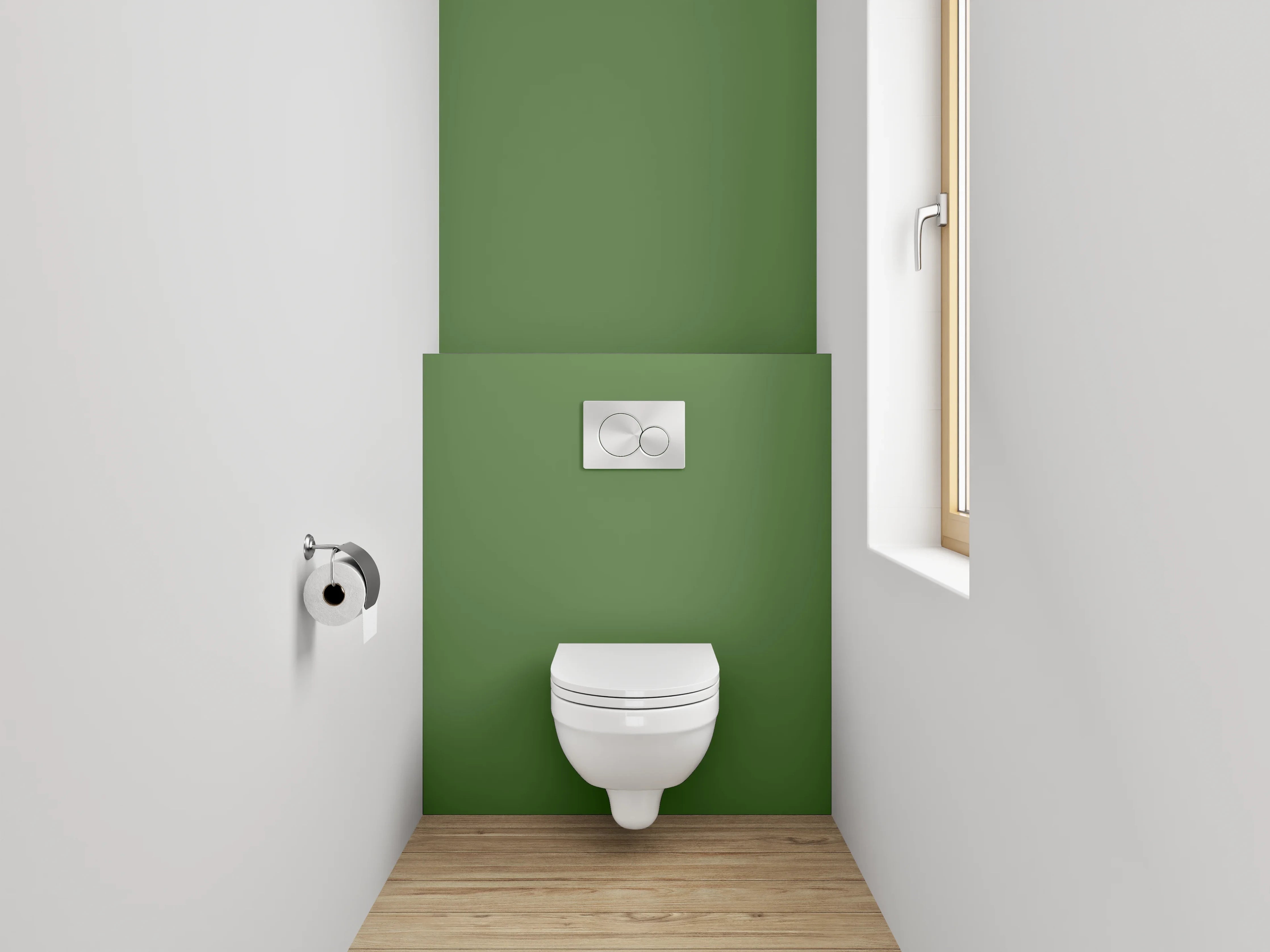 WC-Rückwand - RAL 6025 Farngrün