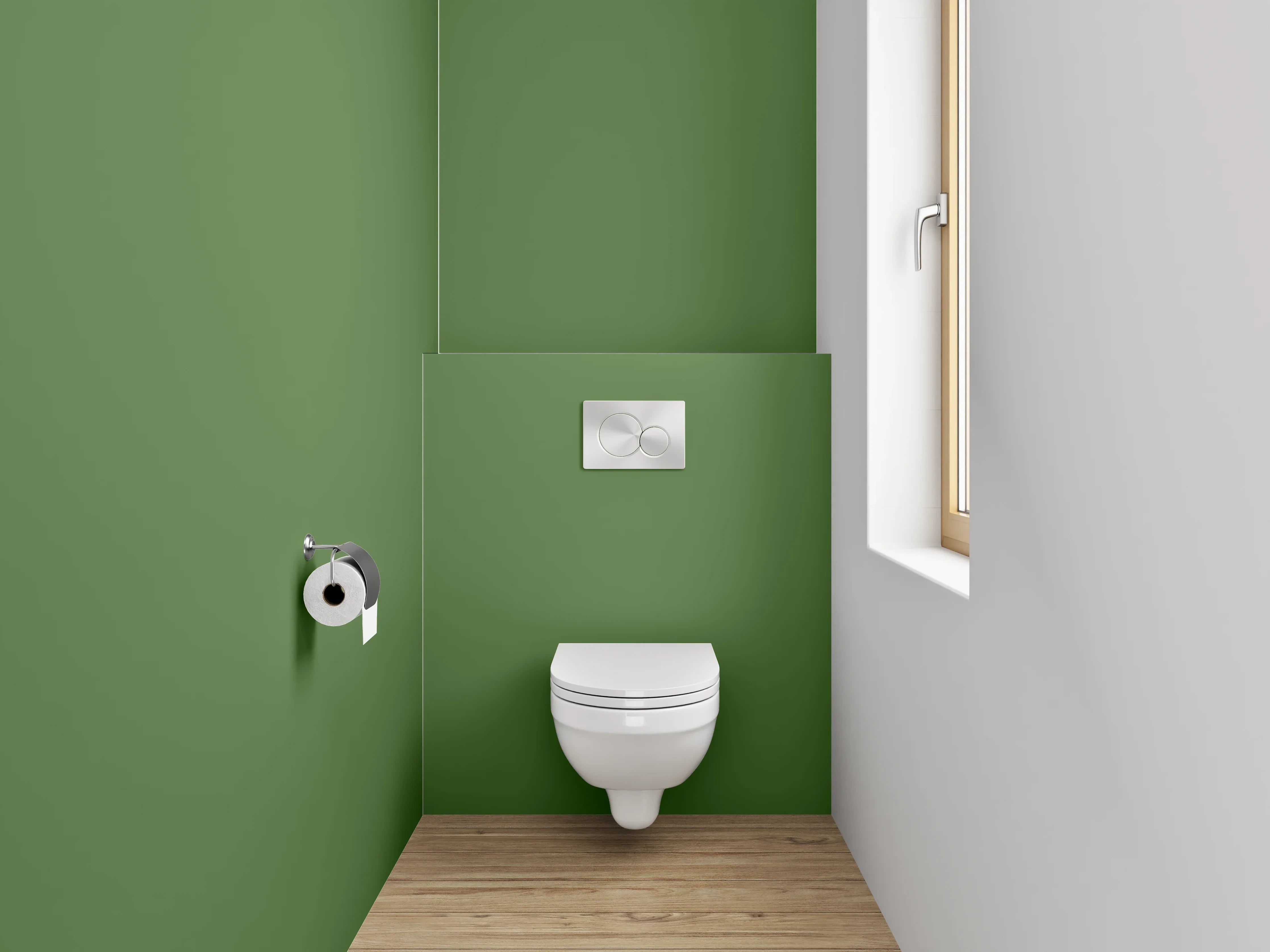 WC-Rückwand - RAL 6025 Farngrün
