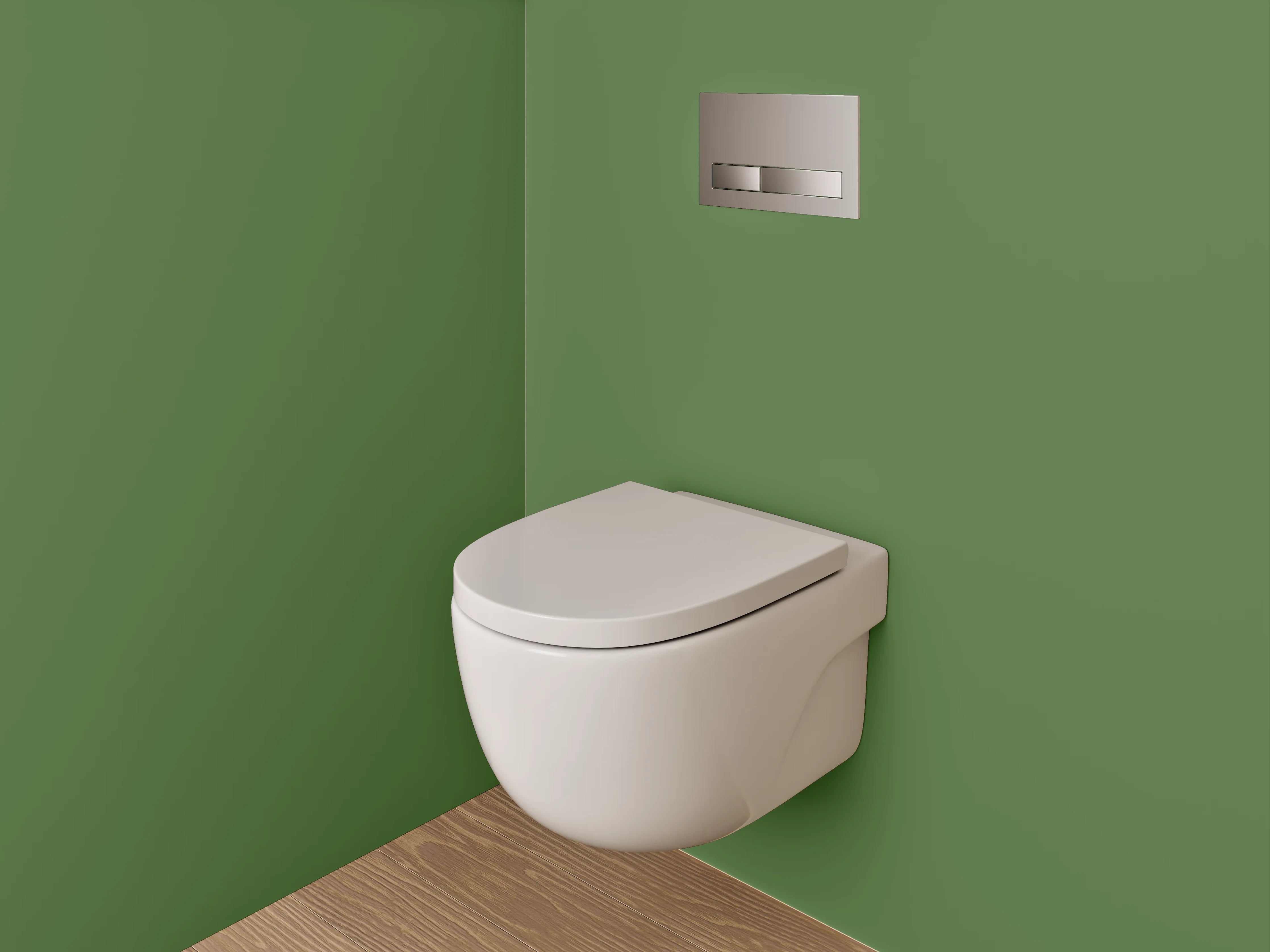 WC-Rückwand - RAL 6025 Farngrün