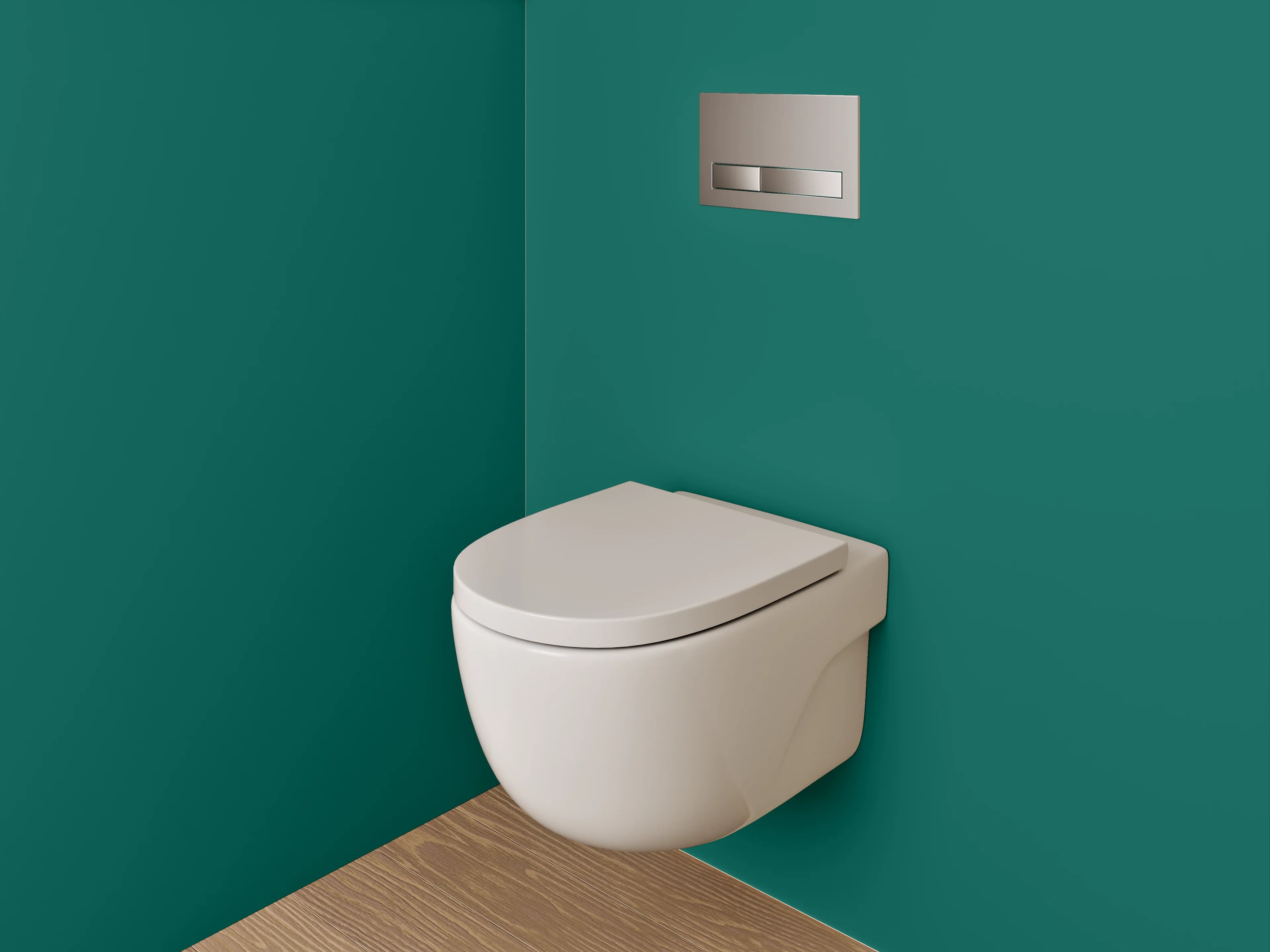 WC-Rückwand - RAL 6026 Opalgrün
