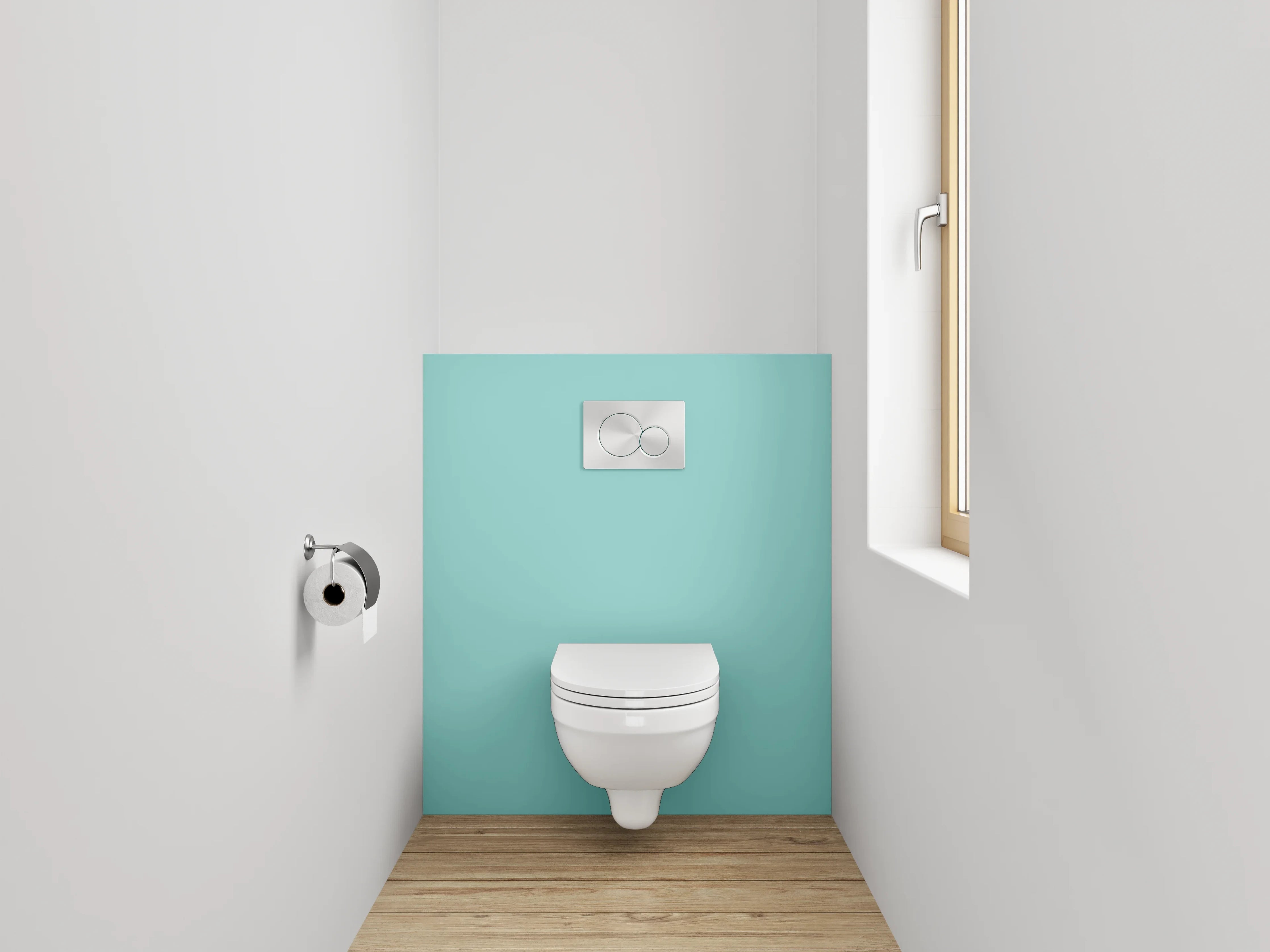 WC-Rückwand - RAL 6027 Lichtgrün