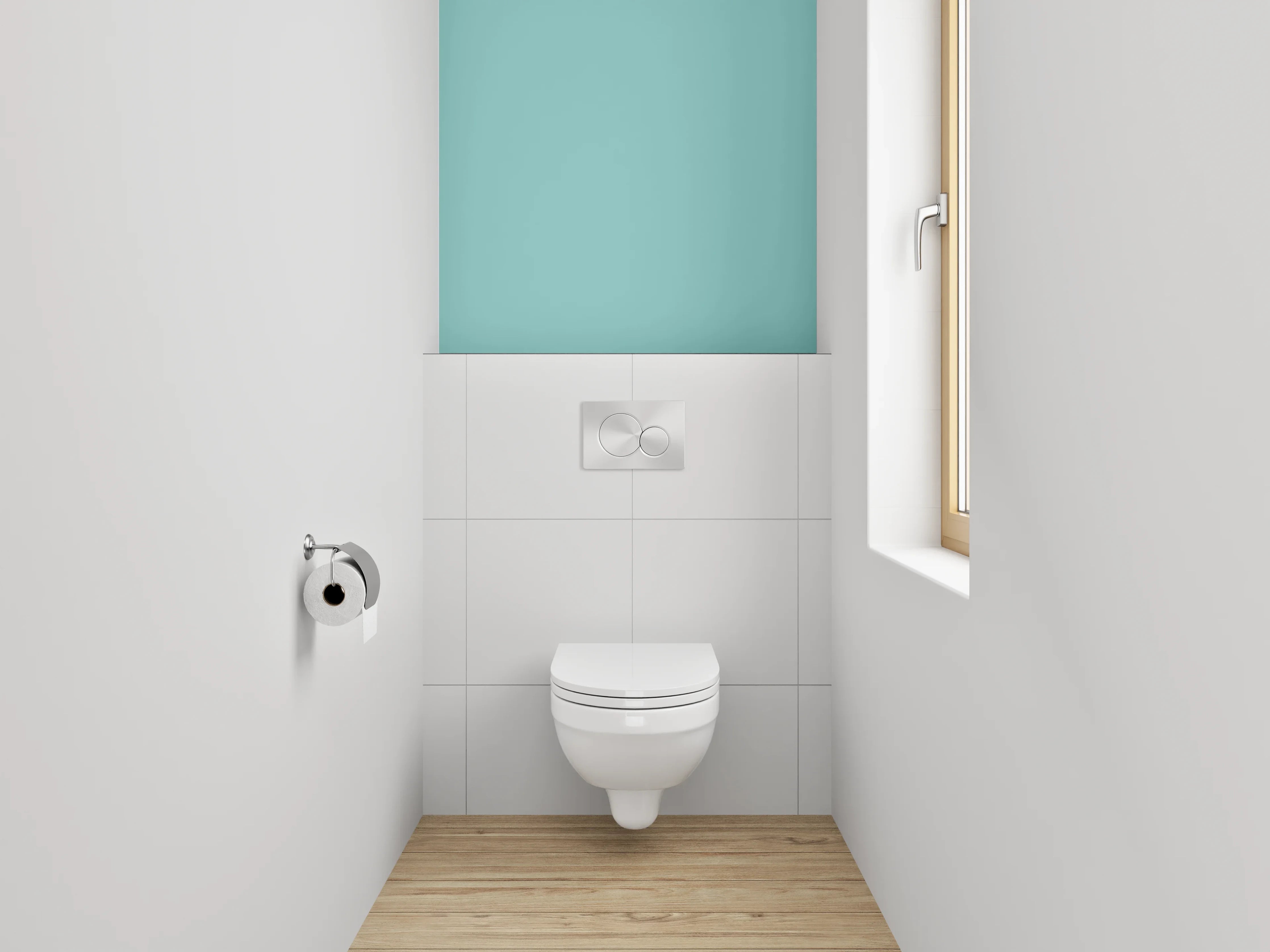 WC-Rückwand - RAL 6027 Lichtgrün