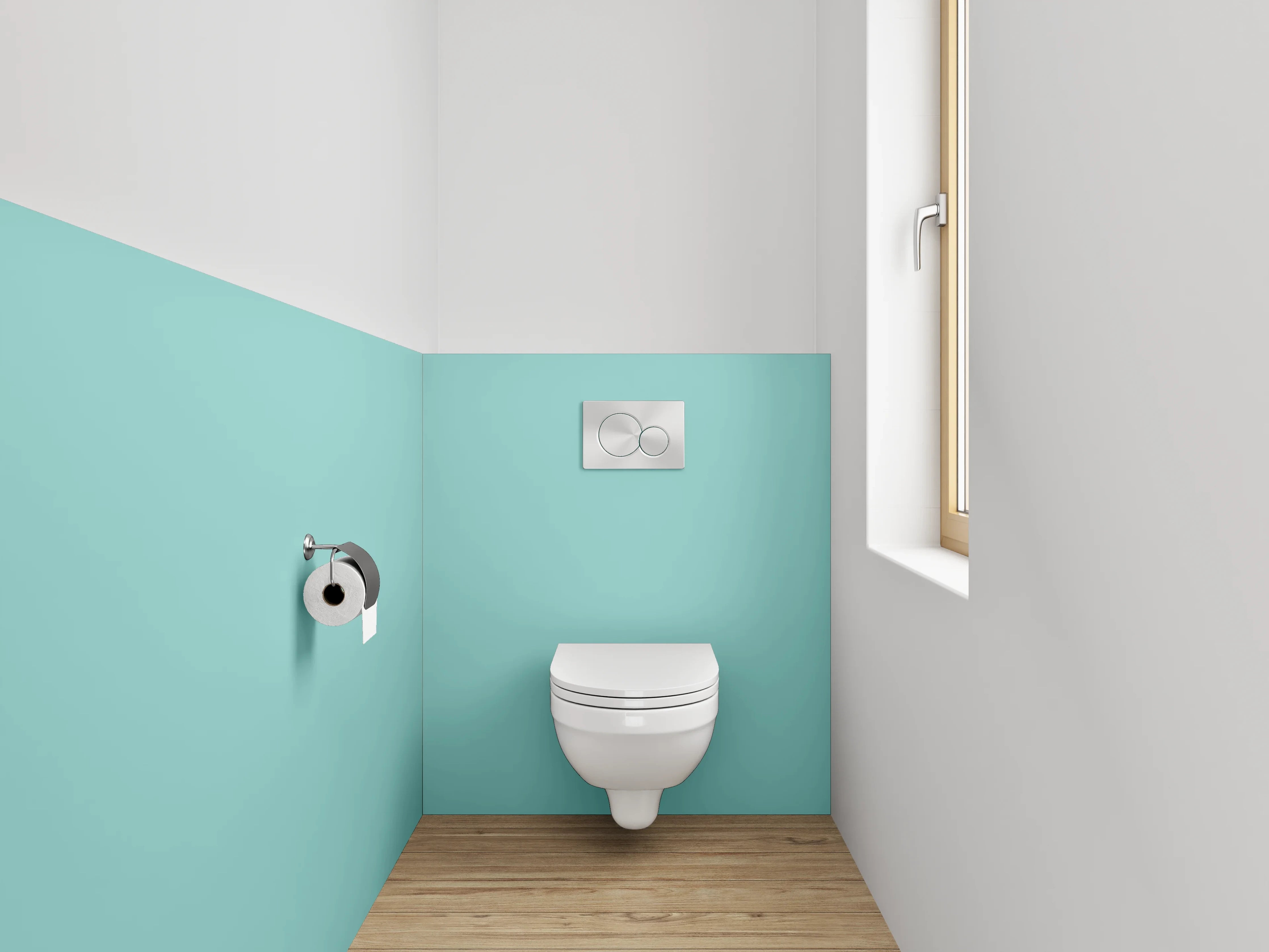 WC-Rückwand - RAL 6027 Lichtgrün