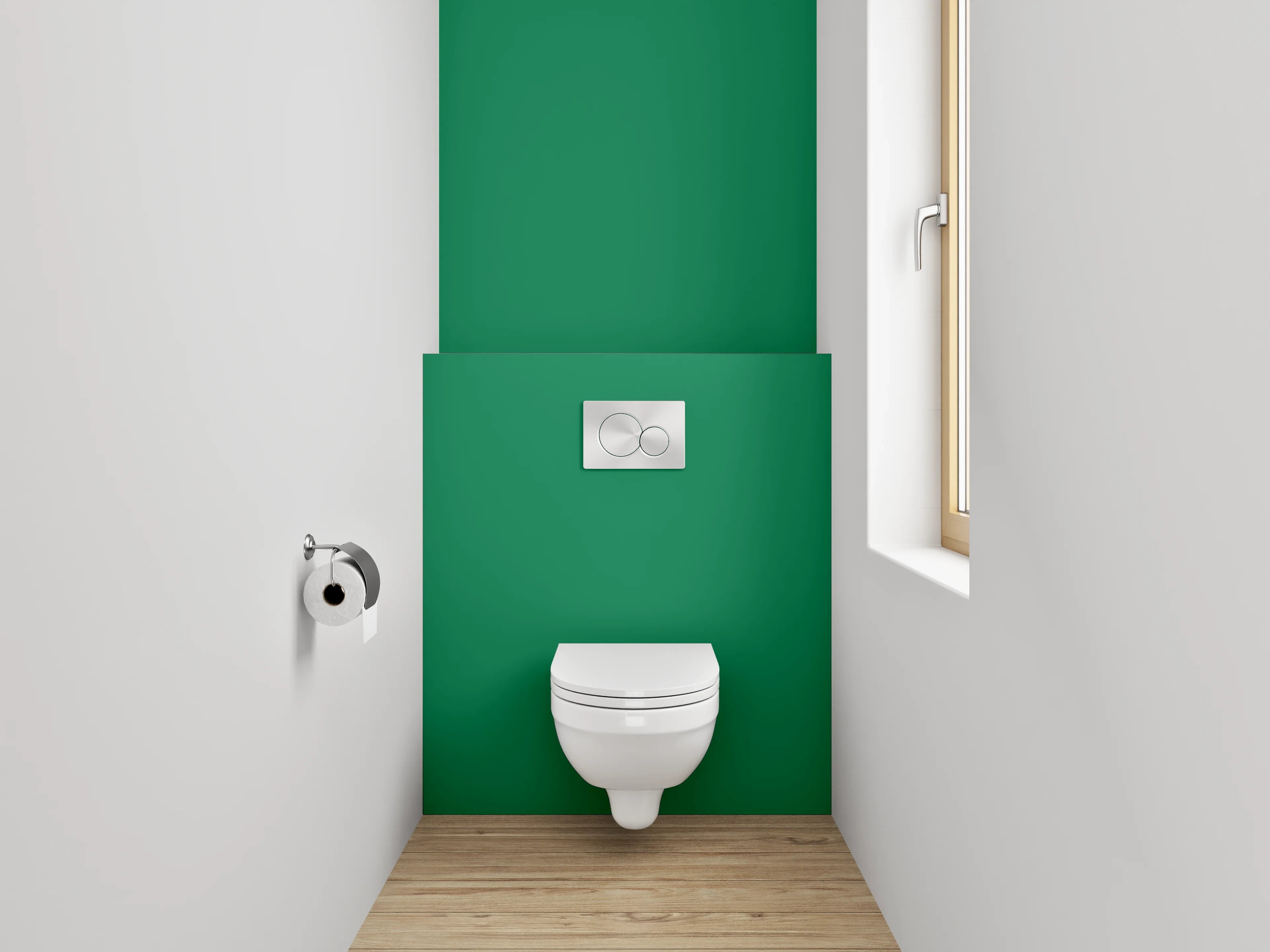 WC-Rückwand - RAL 6029 Minzgrün