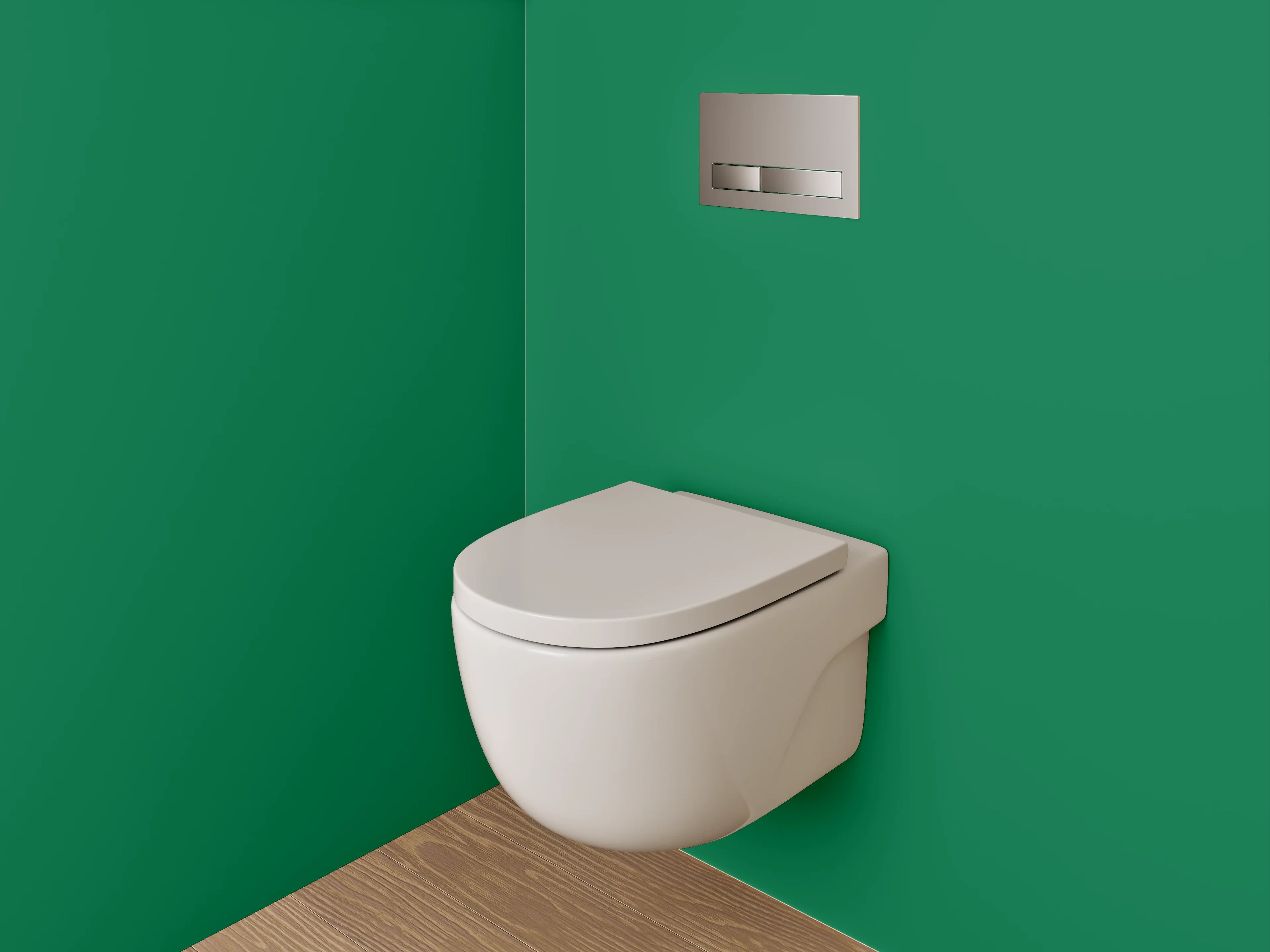 WC-Rückwand - RAL 6029 Minzgrün