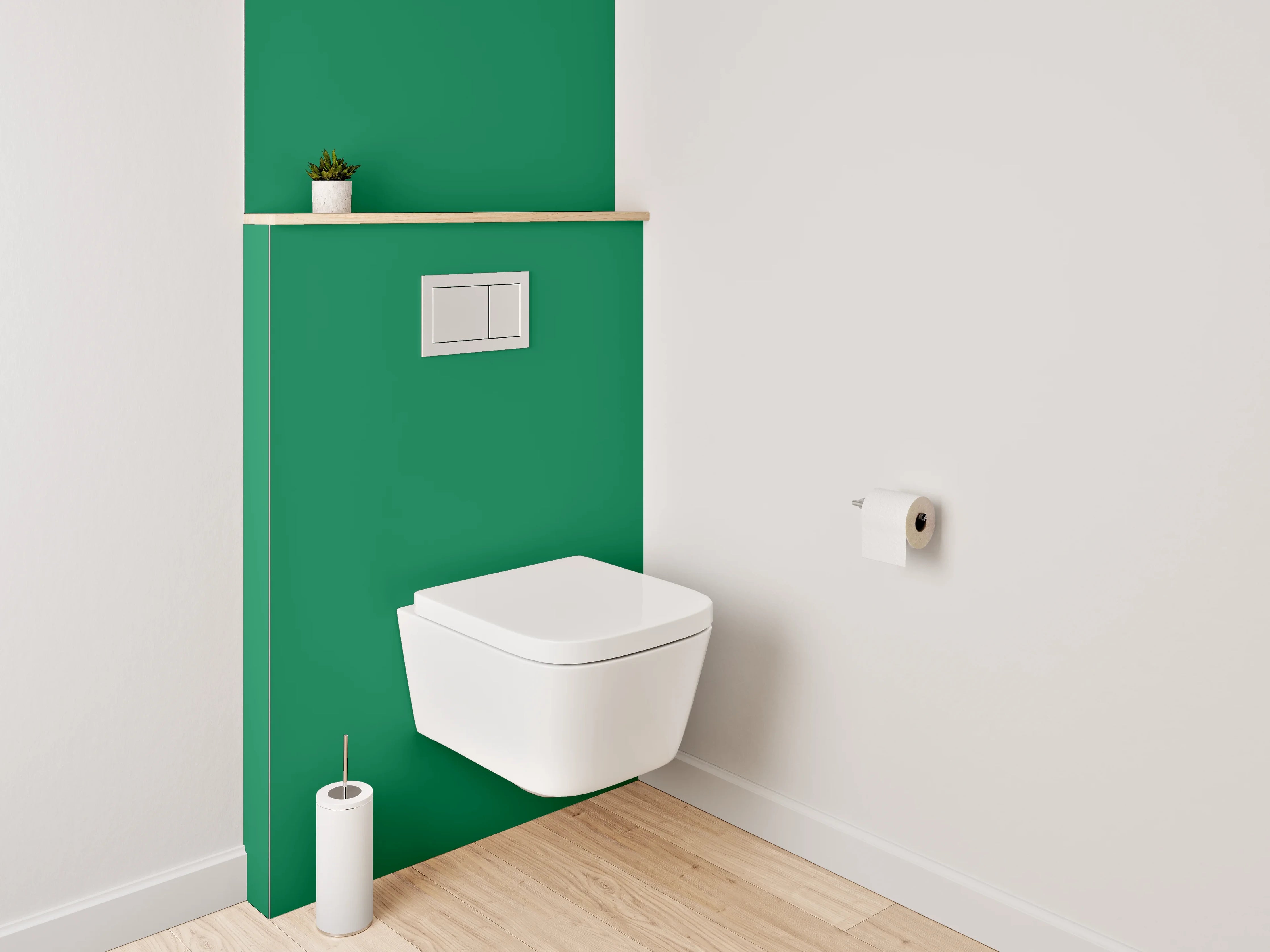 WC-Rückwand - RAL 6029 Minzgrün