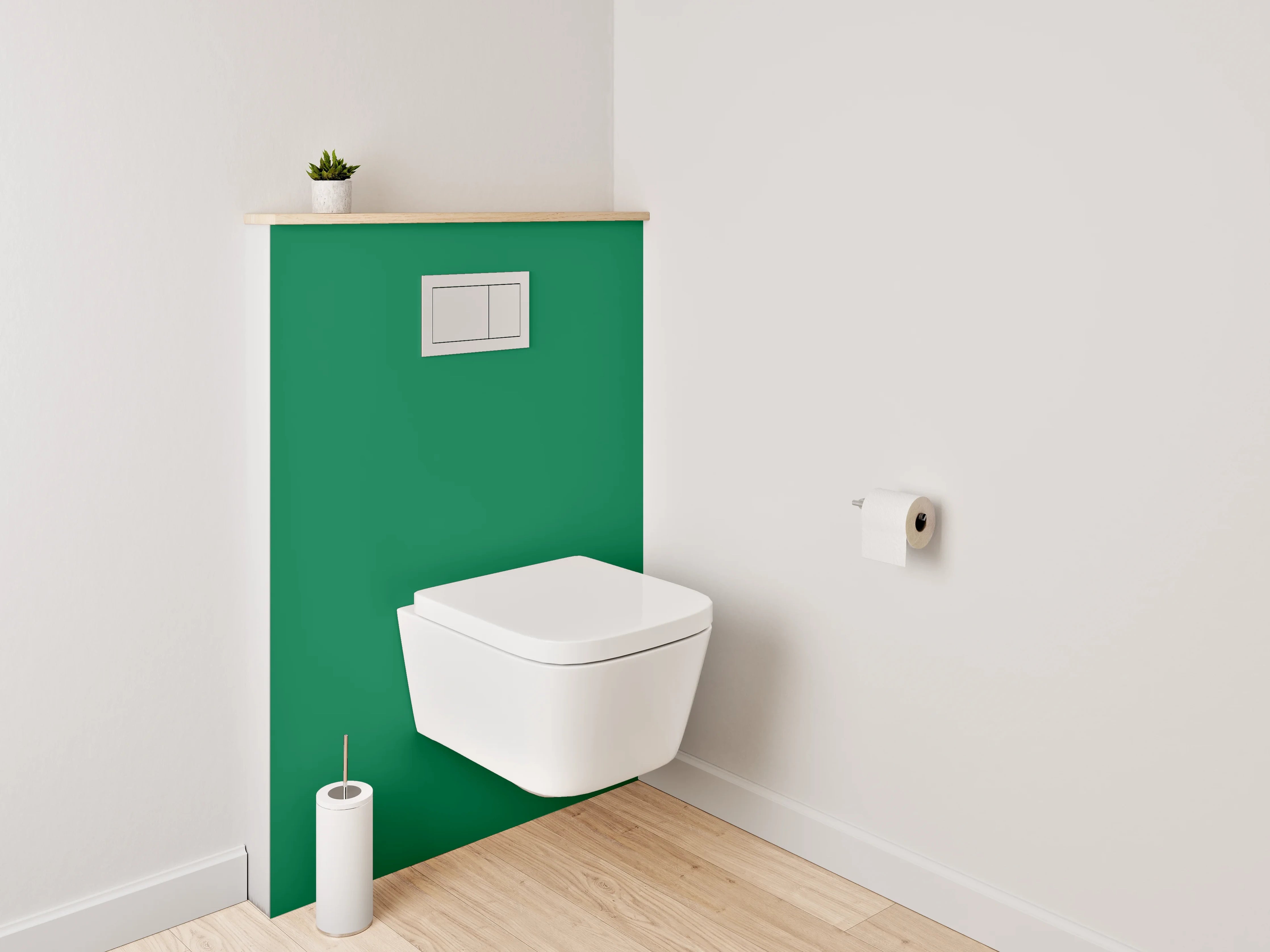 WC-Rückwand - RAL 6029 Minzgrün