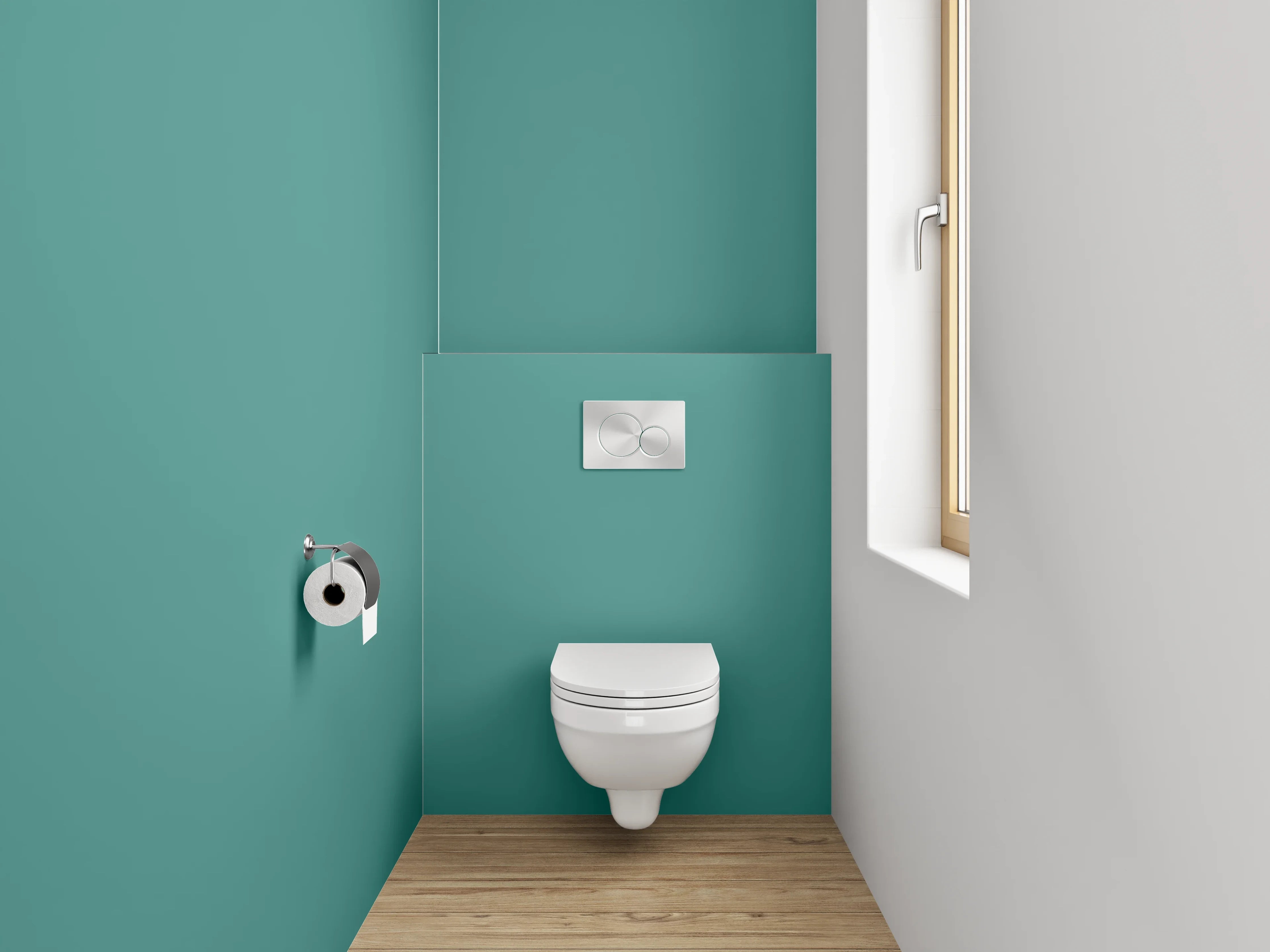 WC-Rückwand - RAL 6033 Minttürkis