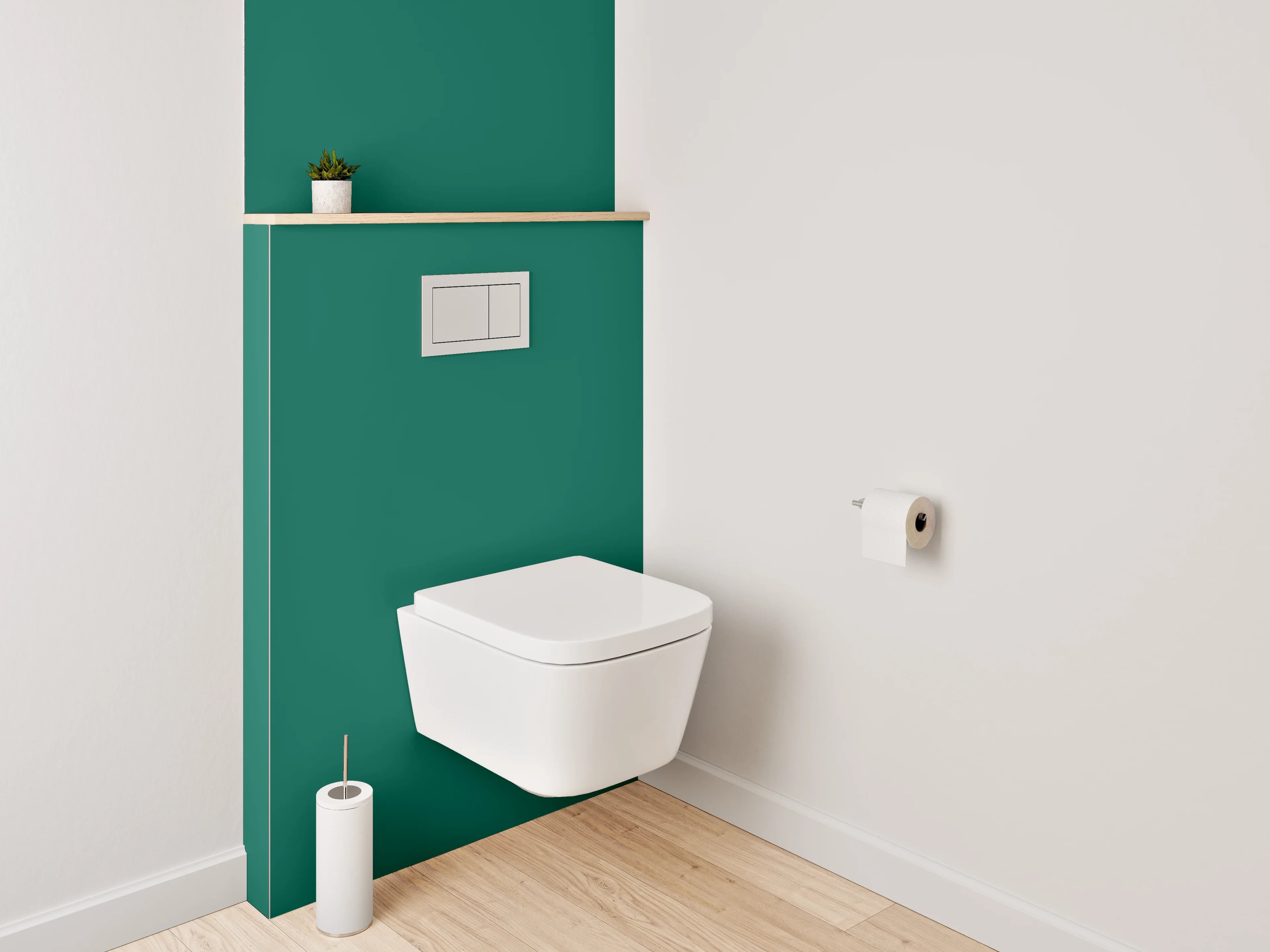 WC-Rückwand - RAL 6036 Perlblaugrün