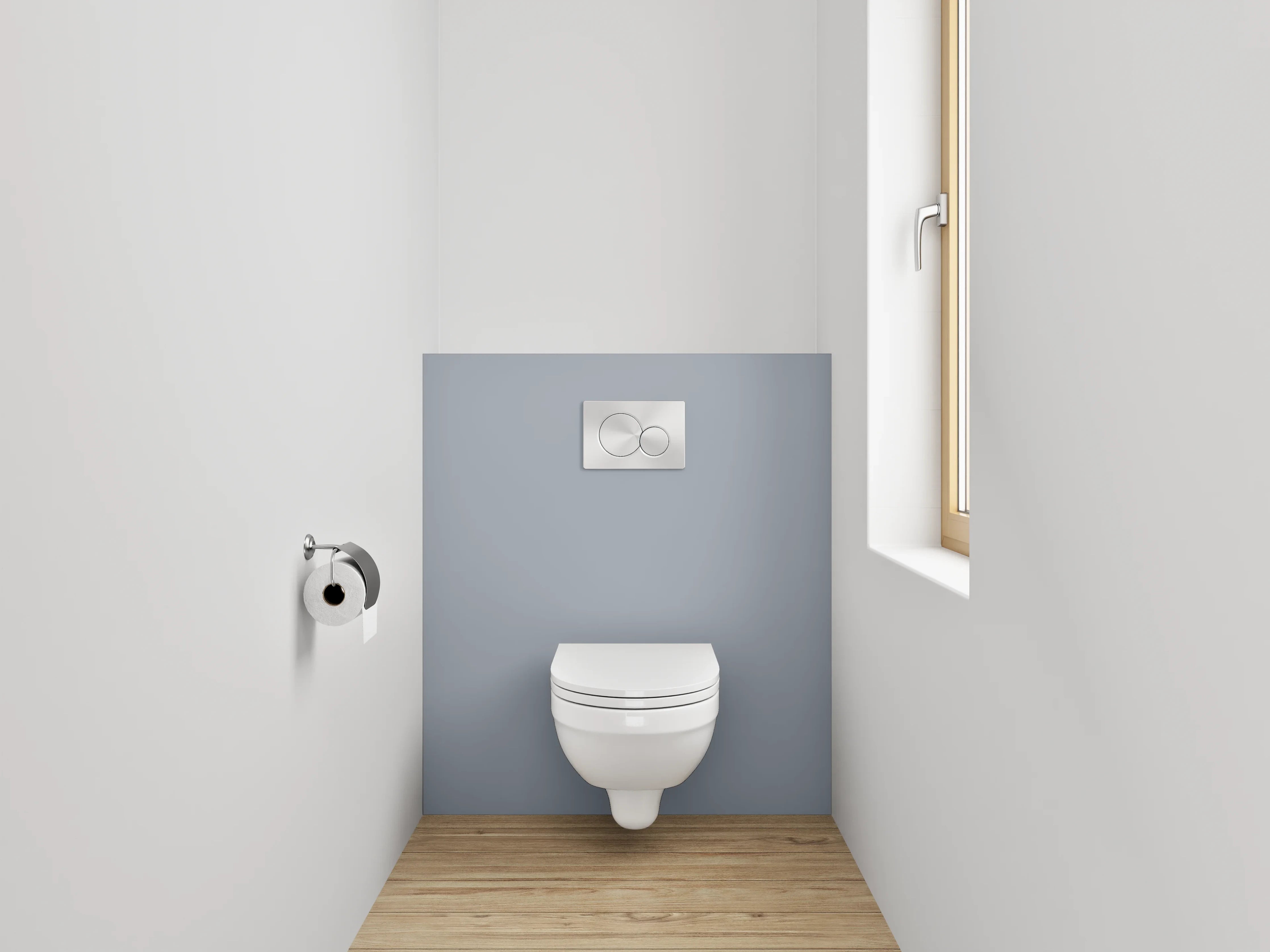 WC-Rückwand - RAL 7001 Silbergrau