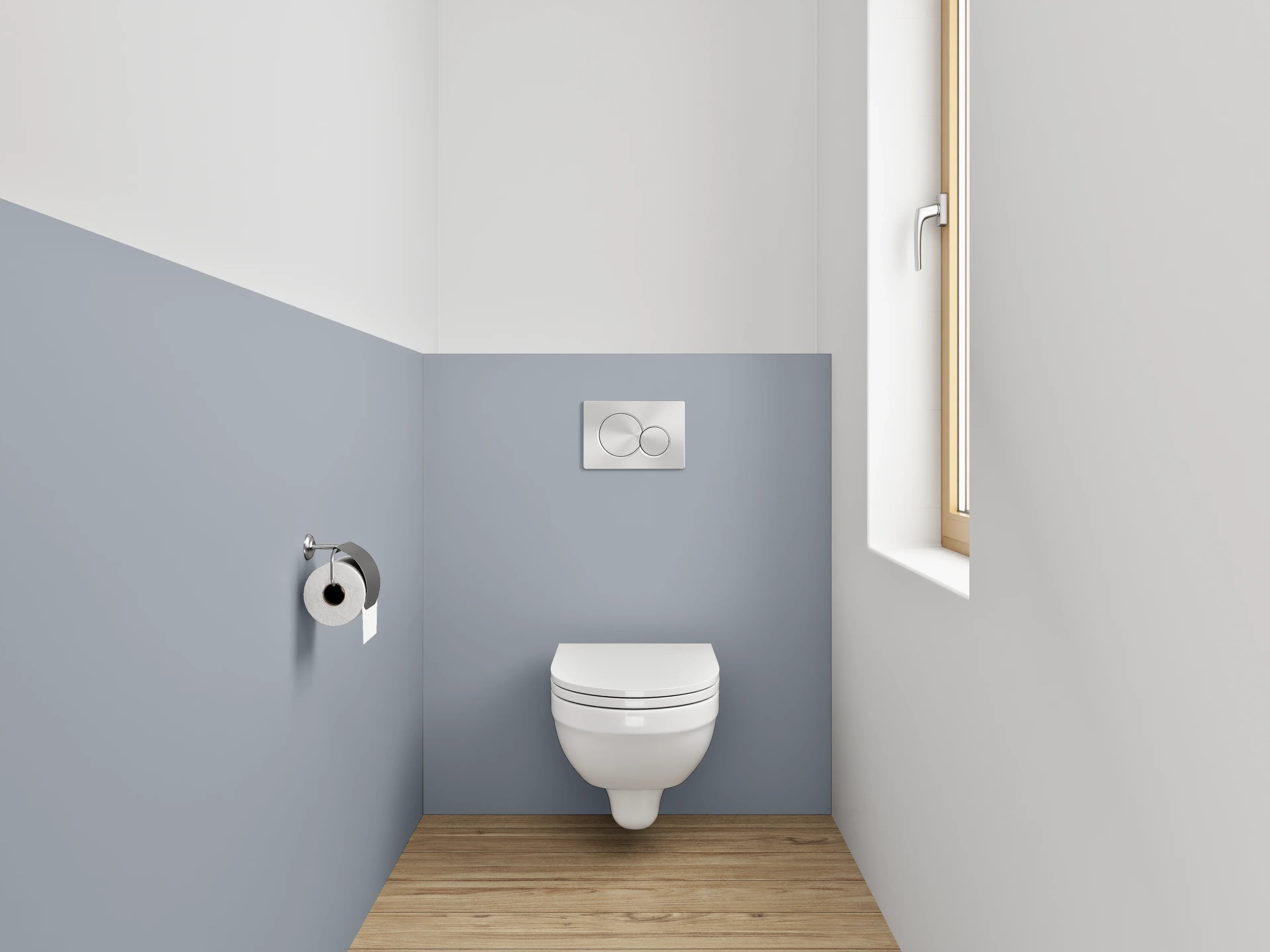 WC-Rückwand - RAL 7001 Silbergrau