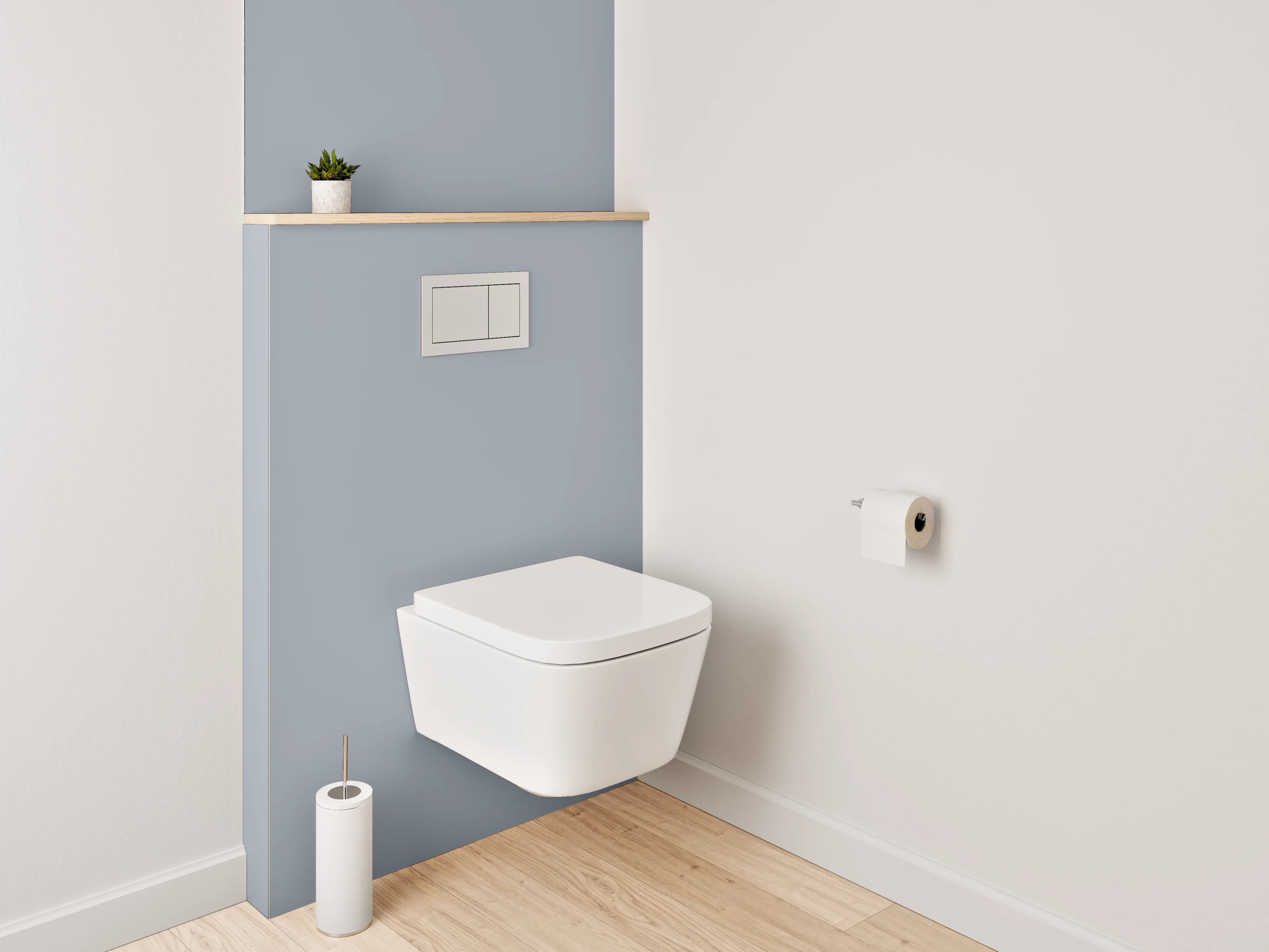 WC-Rückwand - RAL 7001 Silbergrau
