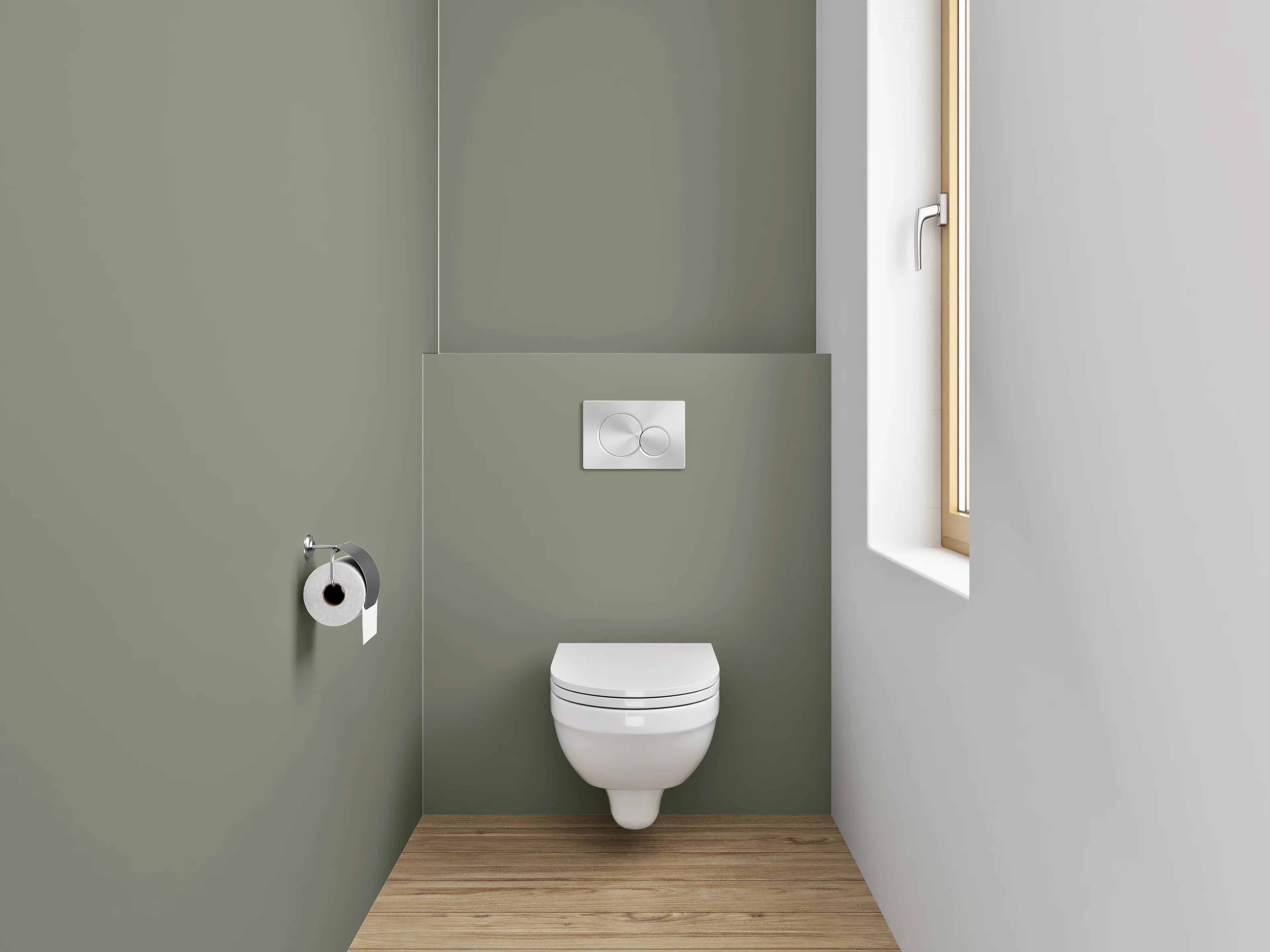 WC-Rückwand - RAL 7003 Moosgrau