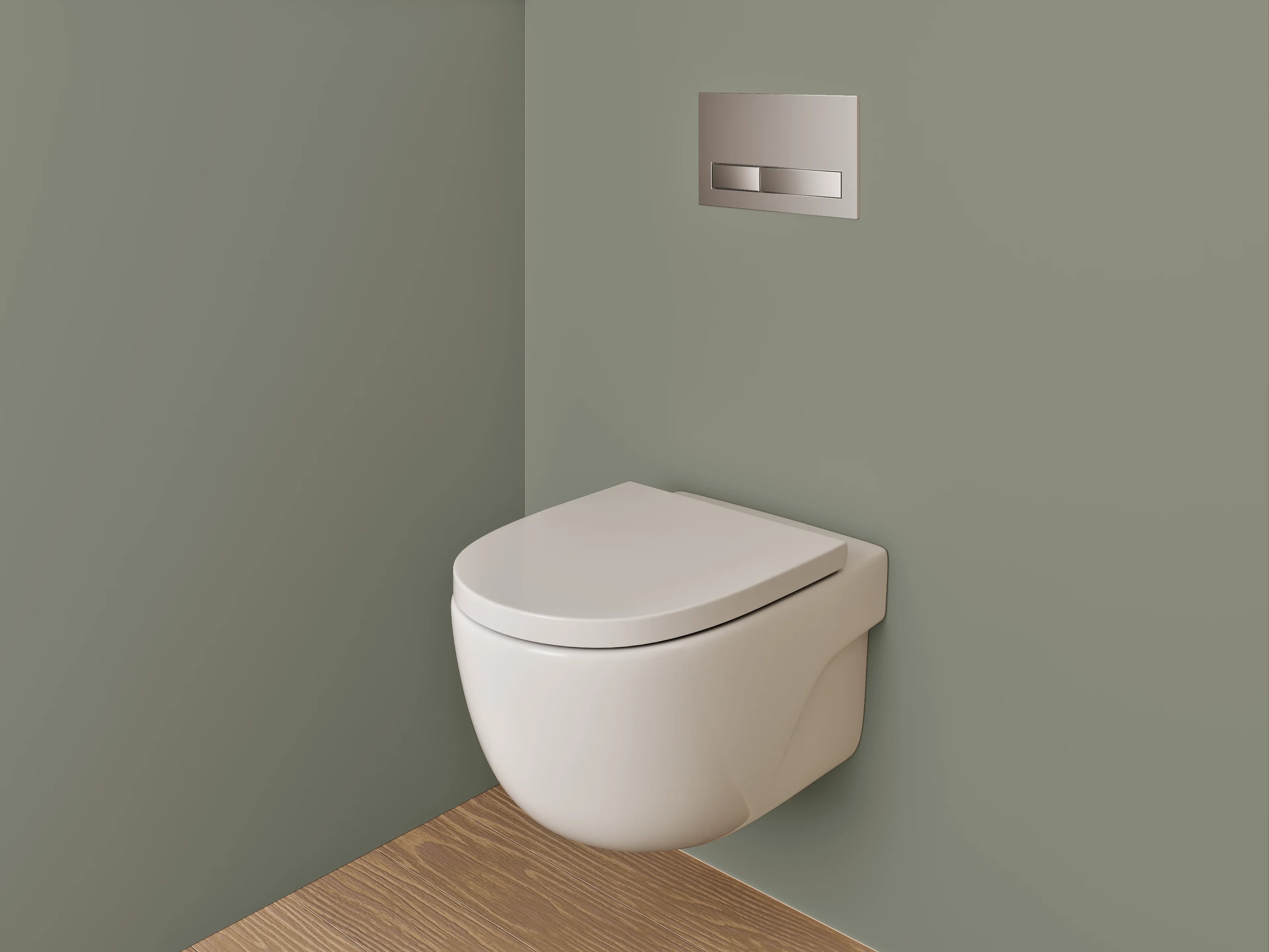 WC-Rückwand - RAL 7003 Moosgrau