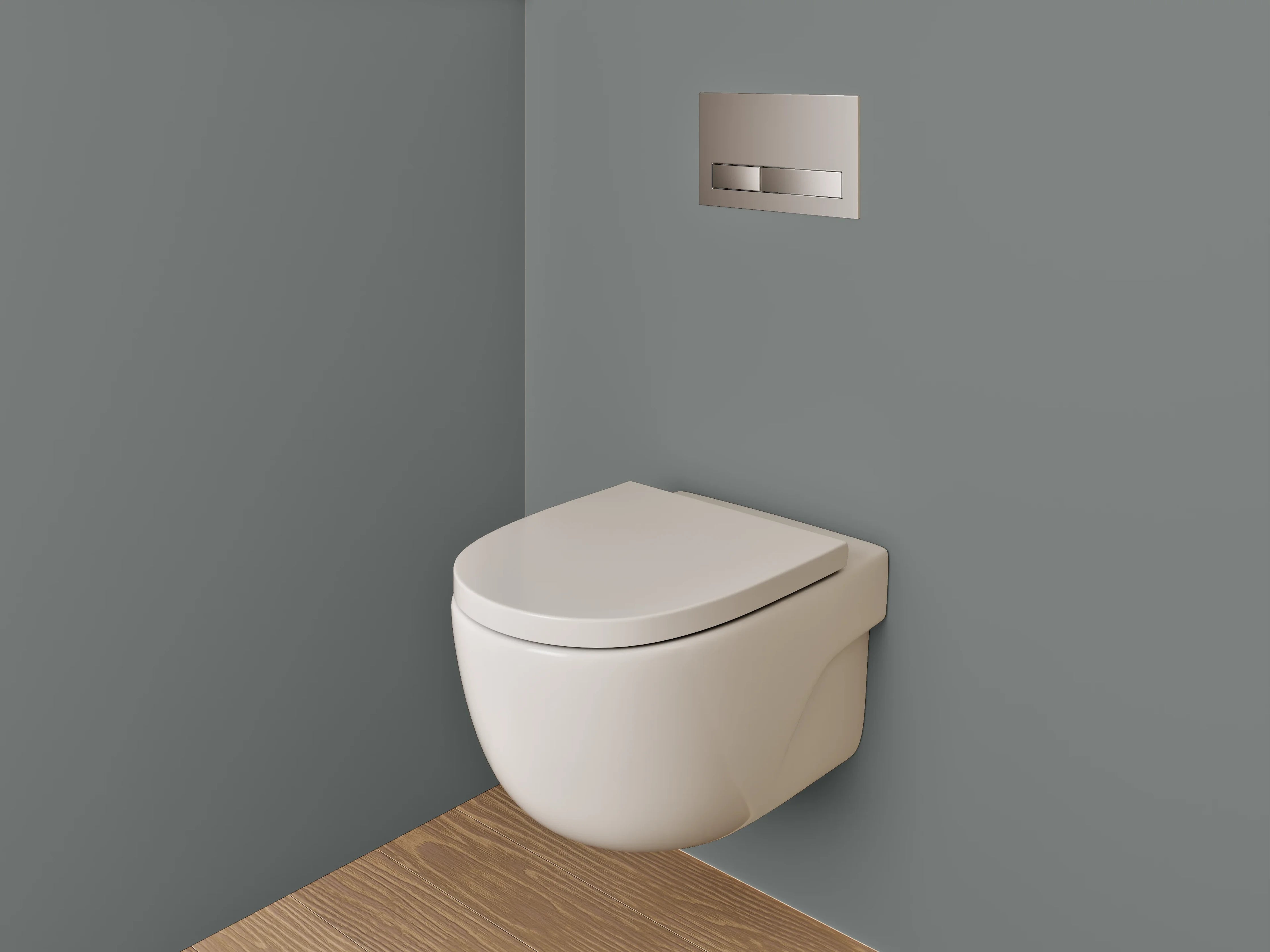 WC-Rückwand - RAL 7005 Mausgrau