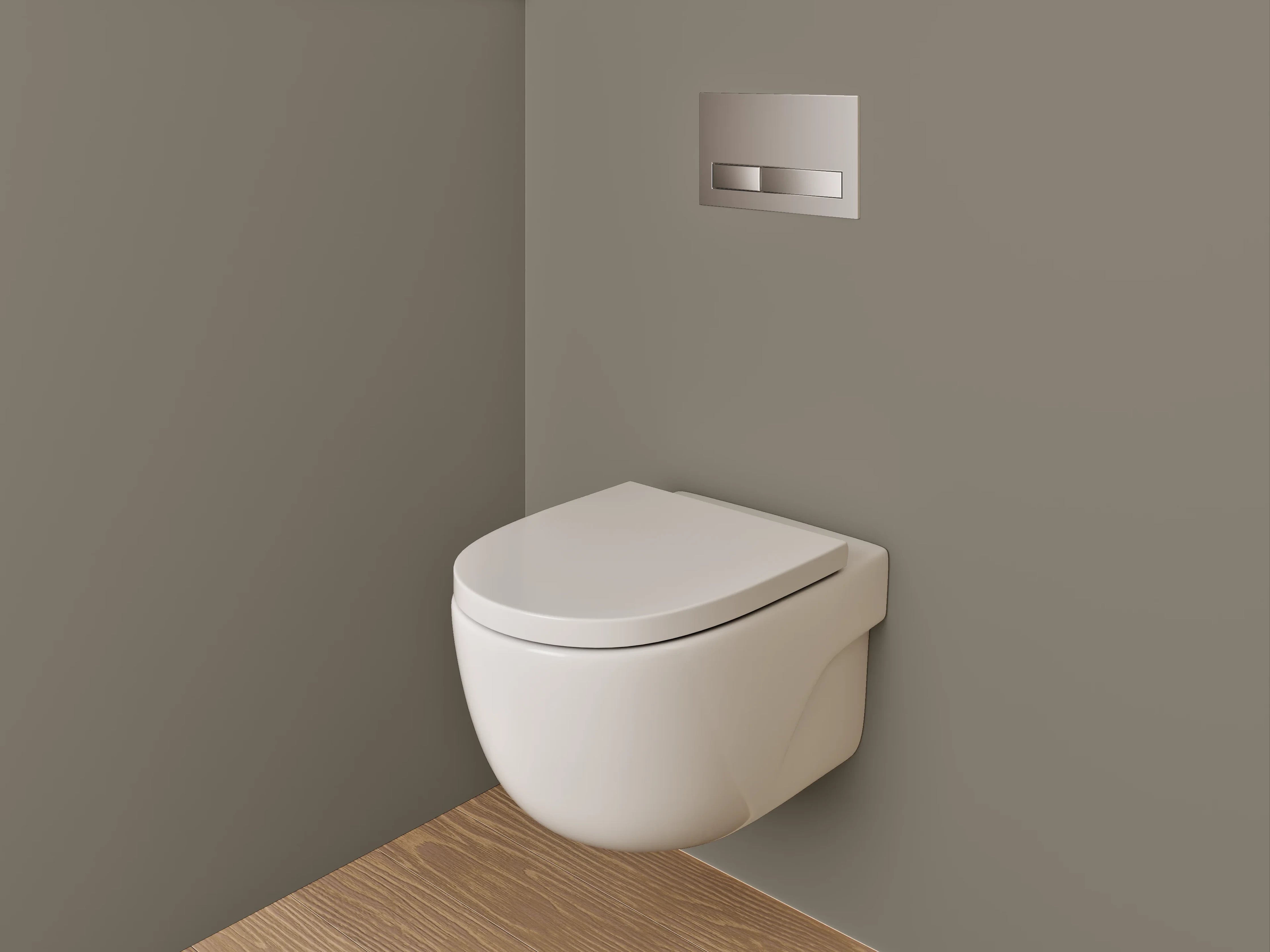 WC-Rückwand - RAL 7006 Beigegrünbraun