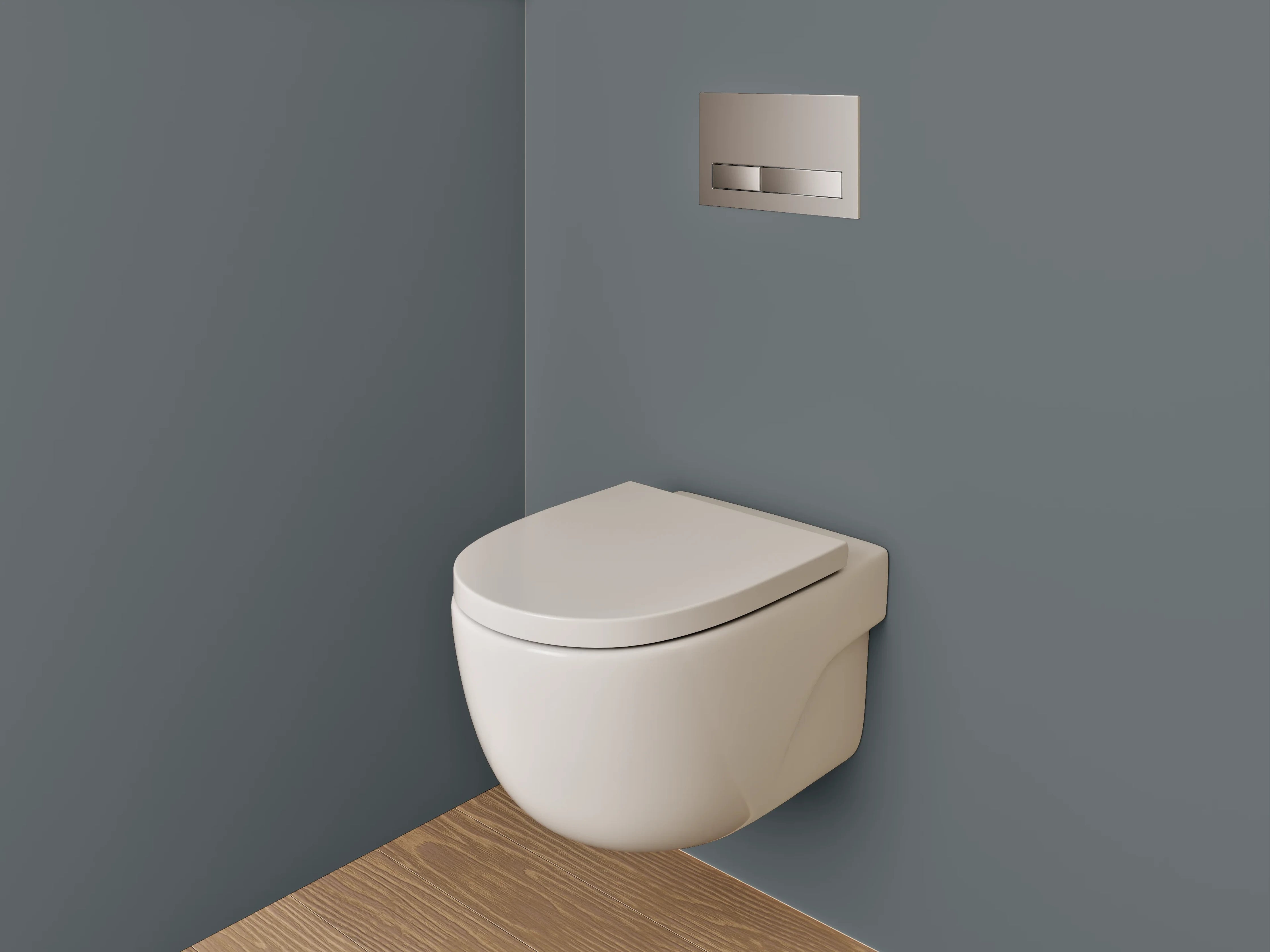 WC-Rückwand - RAL 7012 Basaltgrau