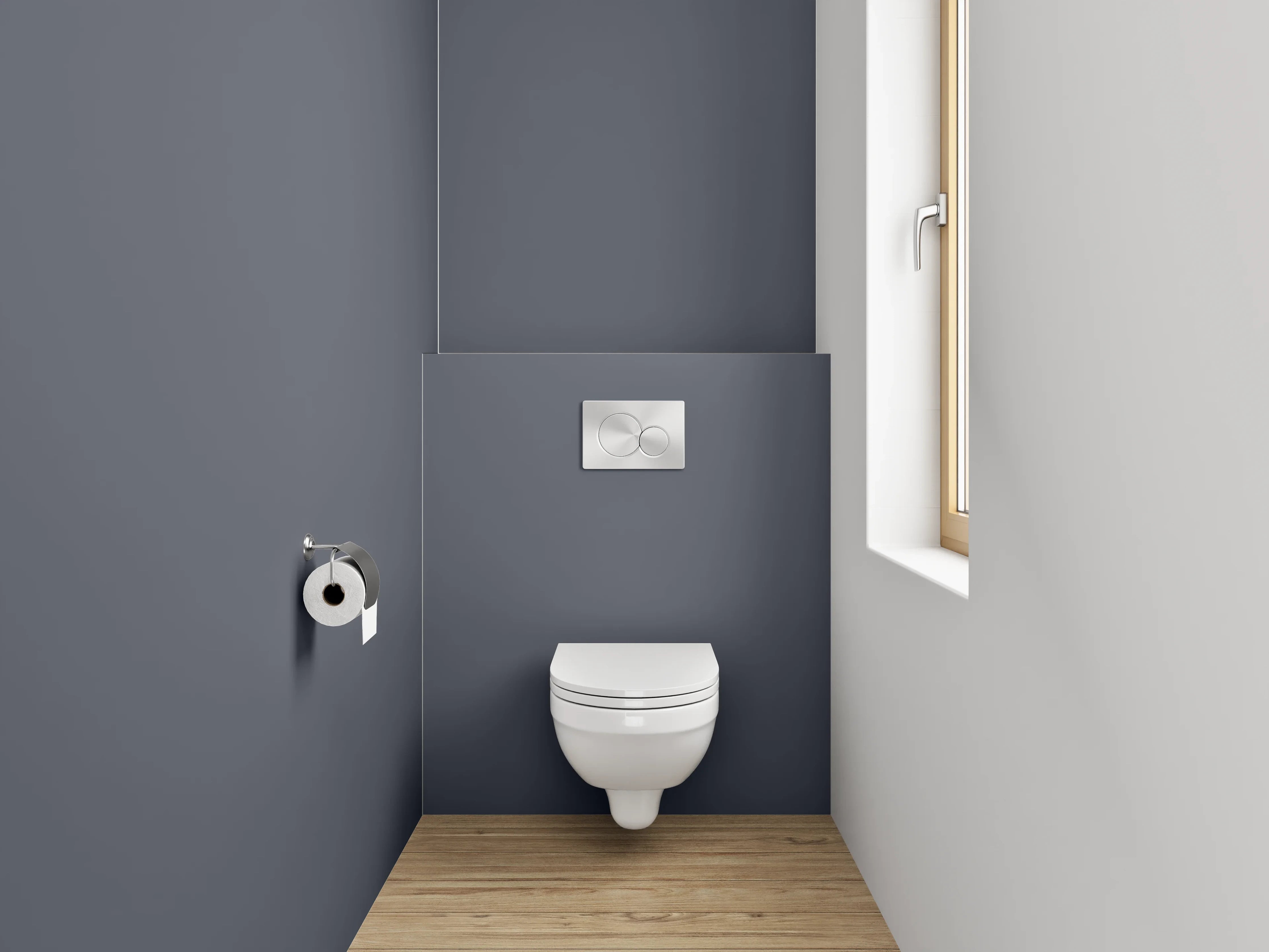 WC-Rückwand - RAL 7015 Schiefergrau
