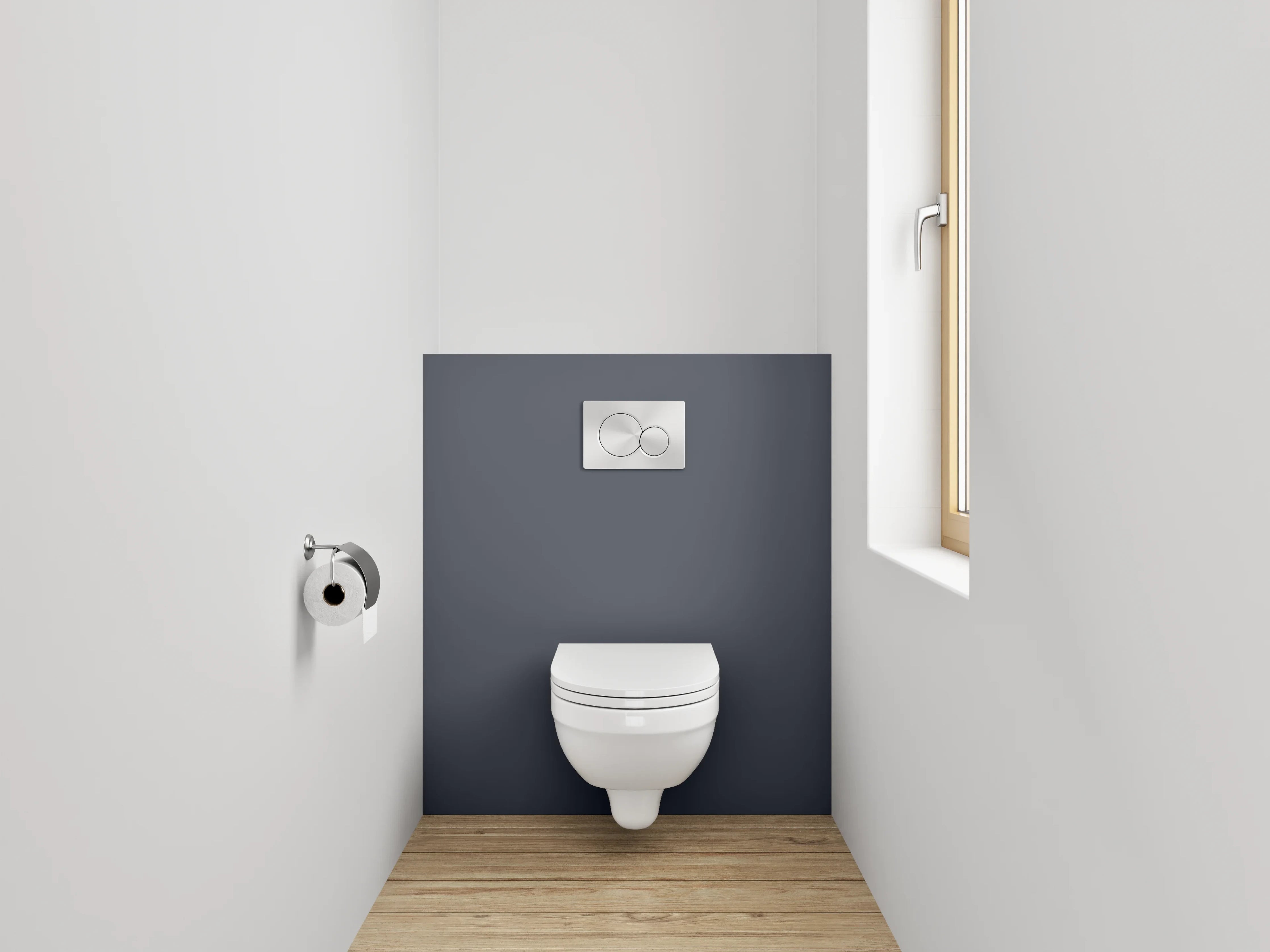 WC-Rückwand - RAL 7024 Graphitgrau