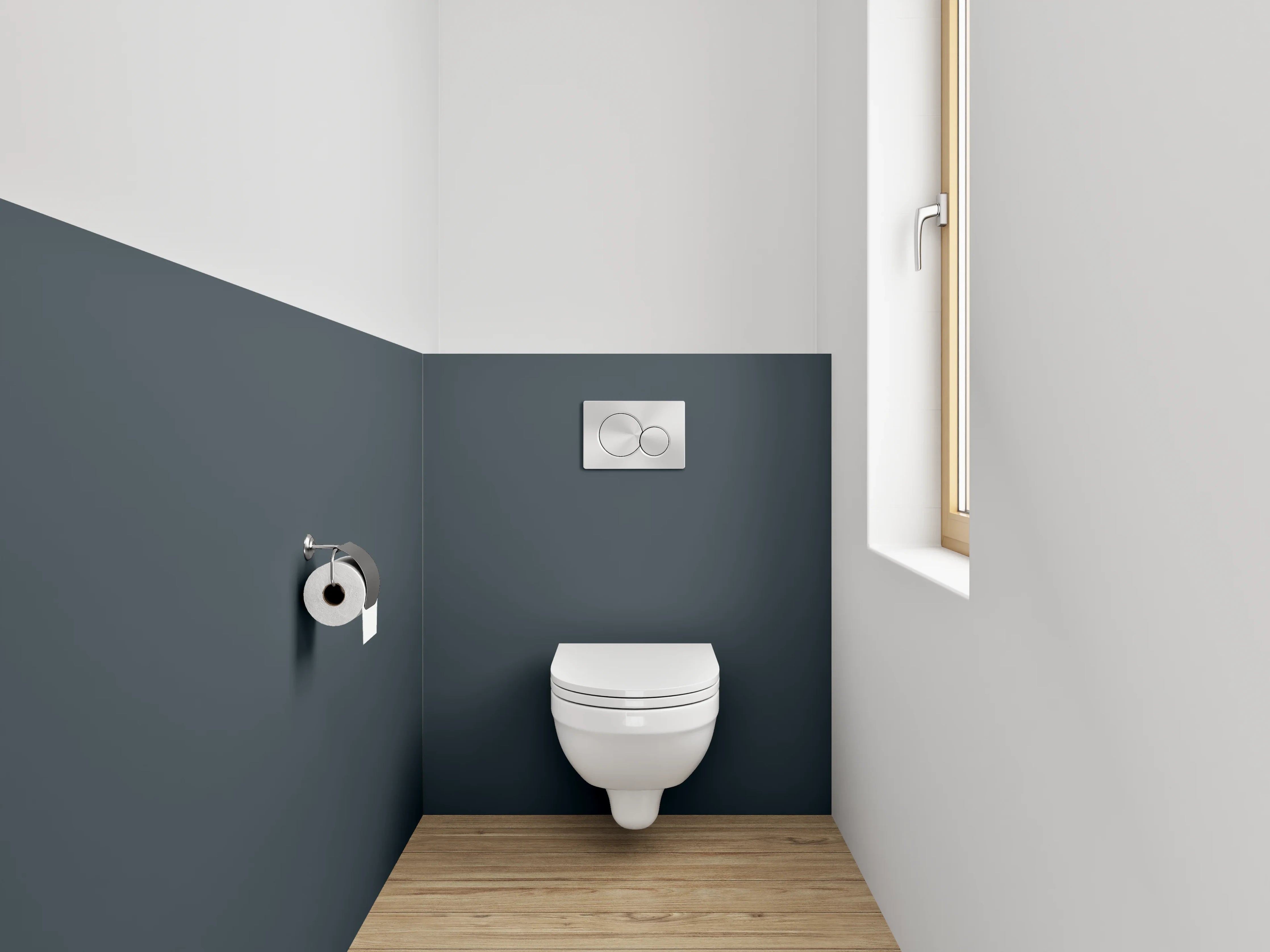 WC-Rückwand - RAL 7026 Granitgrau