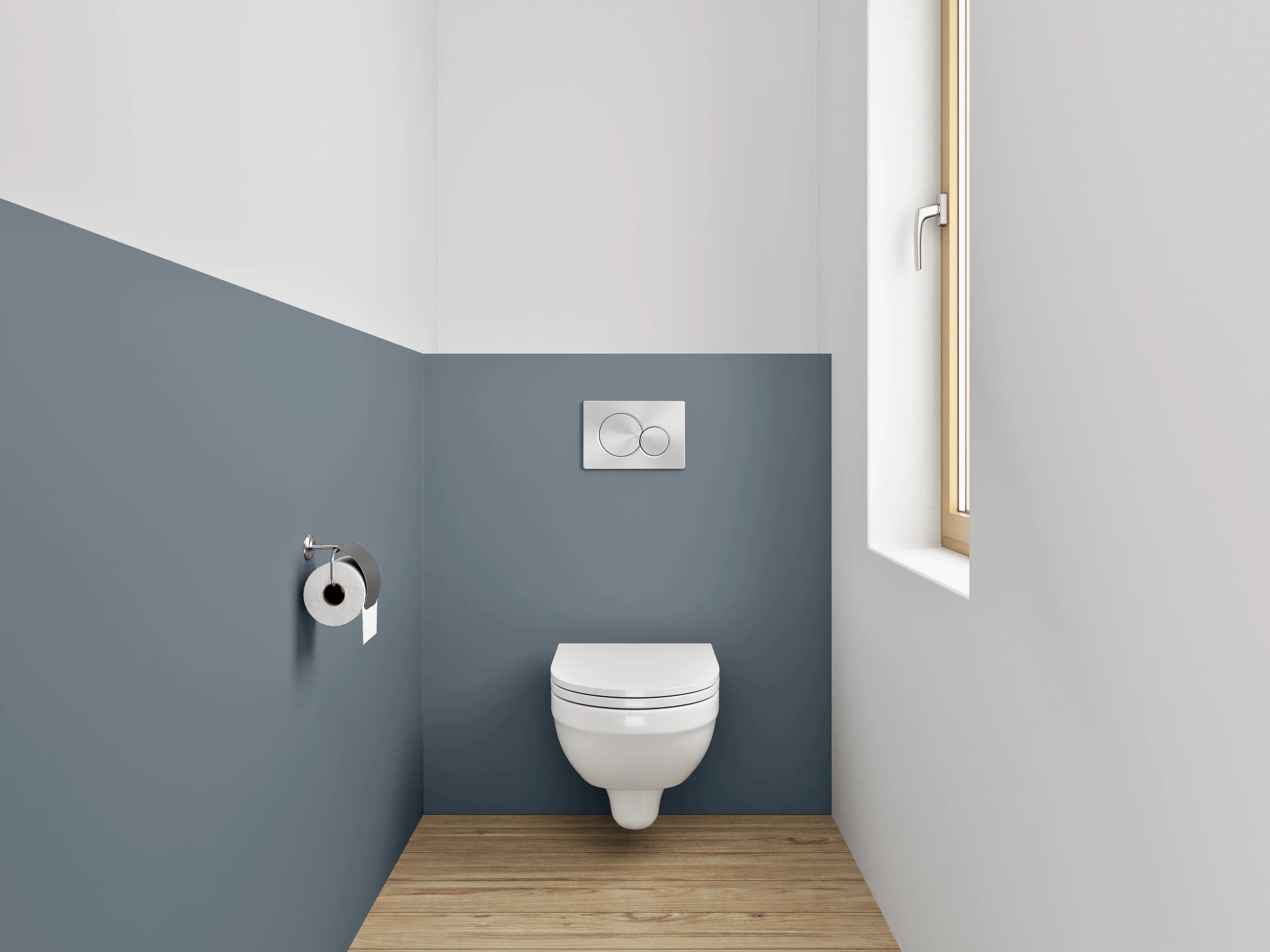 WC-Rückwand - RAL 7031 Blaugrau
