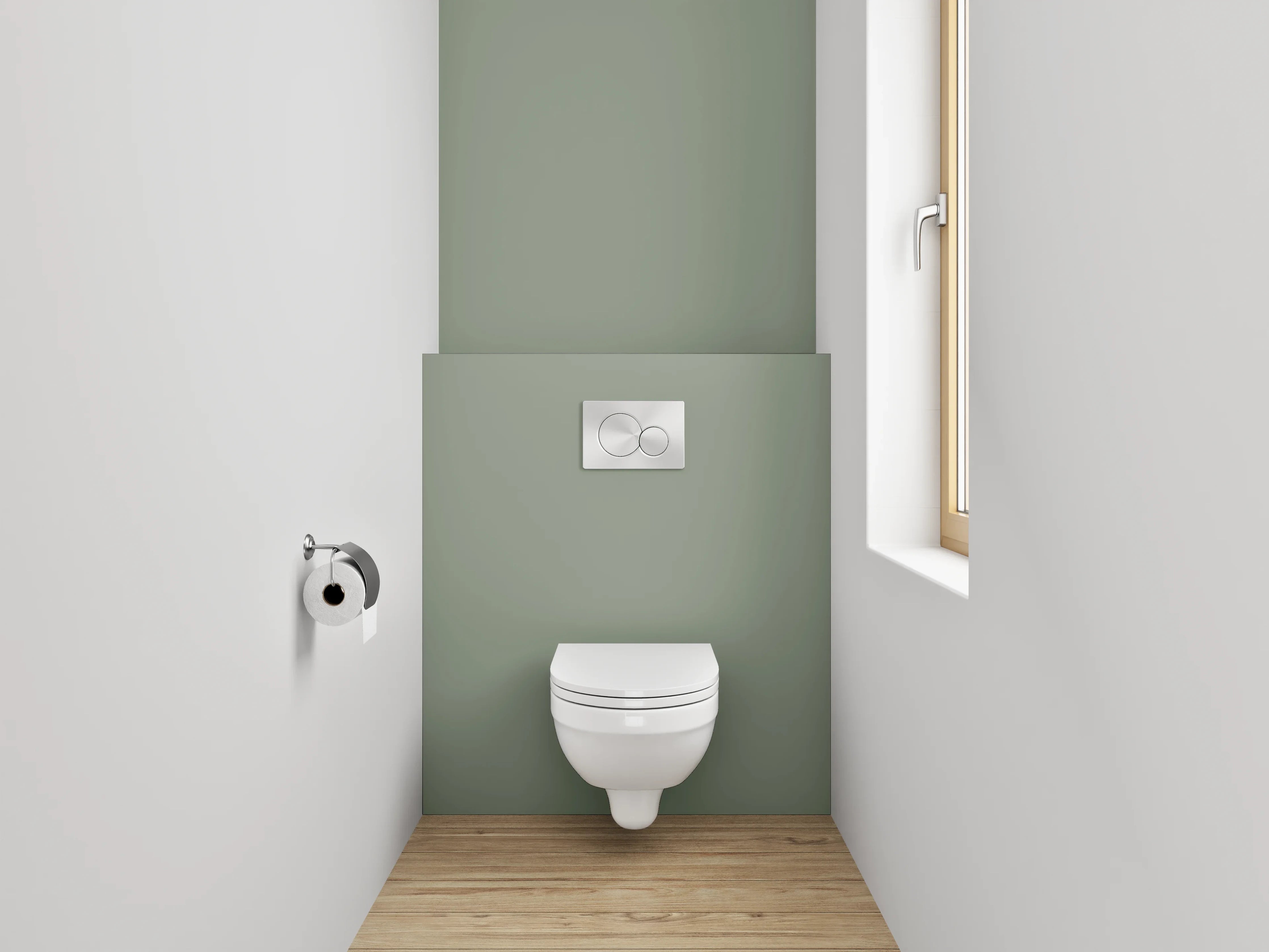 WC-Rückwand - RAL 7033 Zementgrau