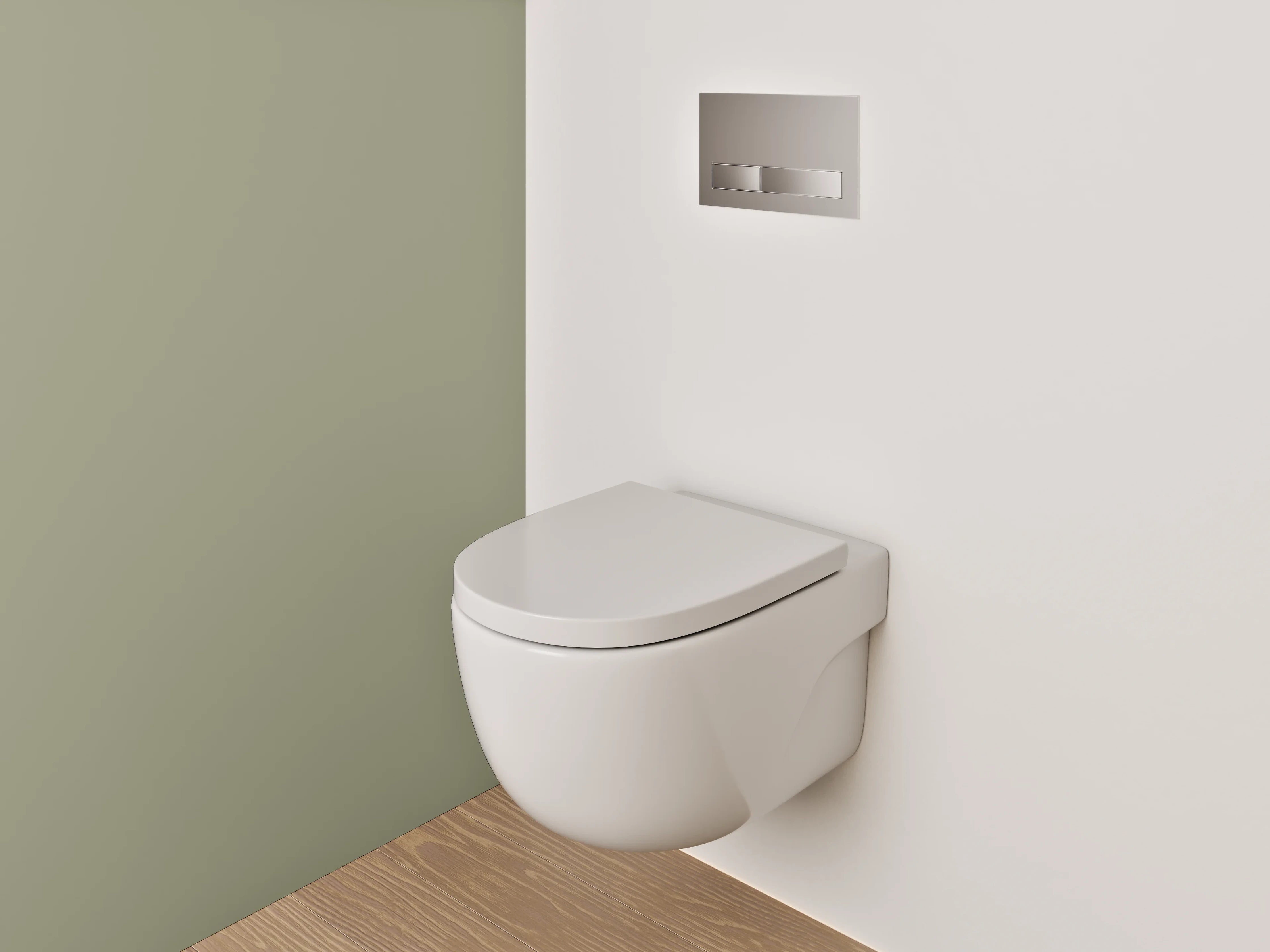WC-Rückwand - RAL 7034 Gelbgrau