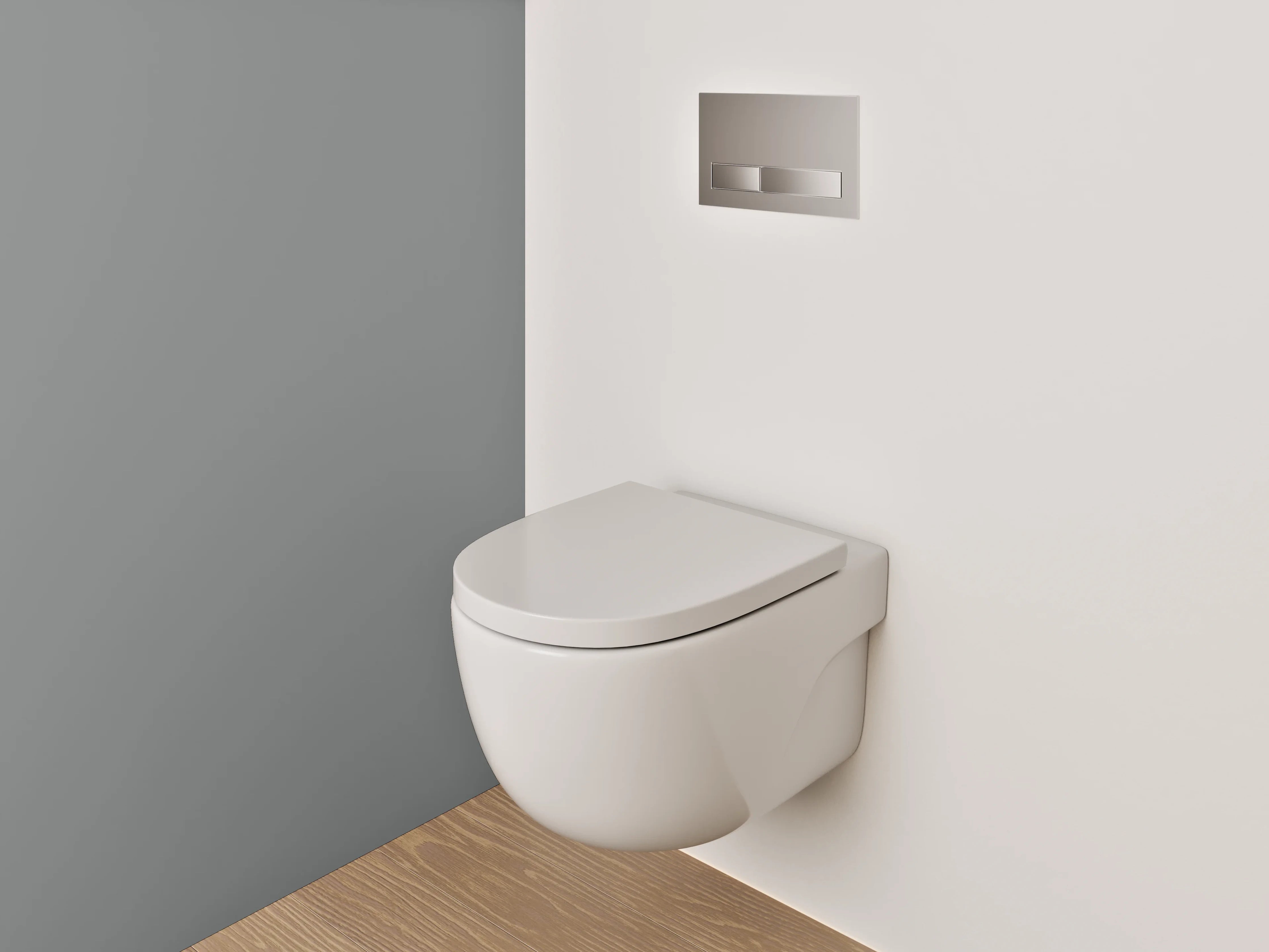 WC-Rückwand - RAL 7037 Staubgrau