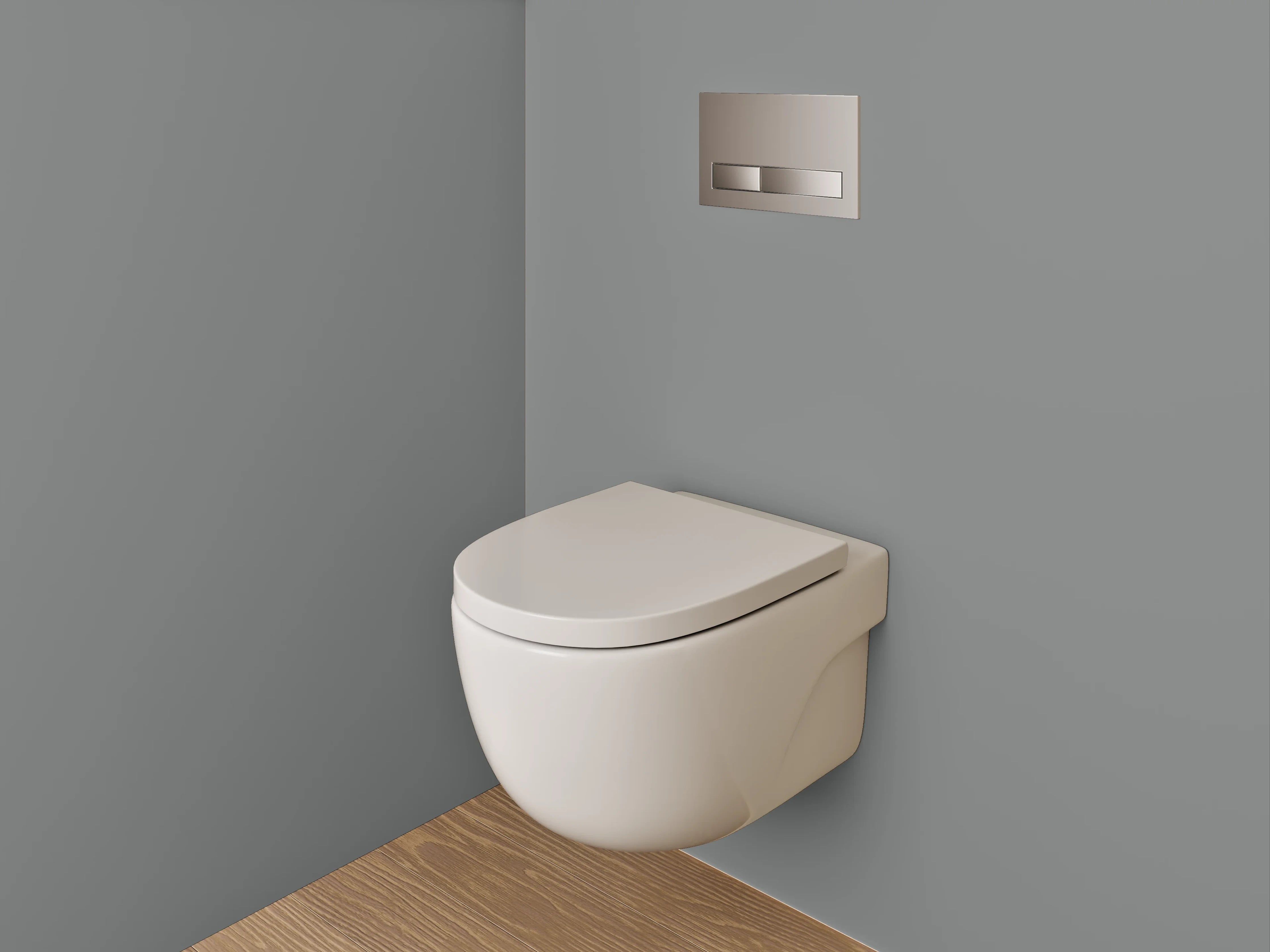 WC-Rückwand - RAL 7037 Staubgrau