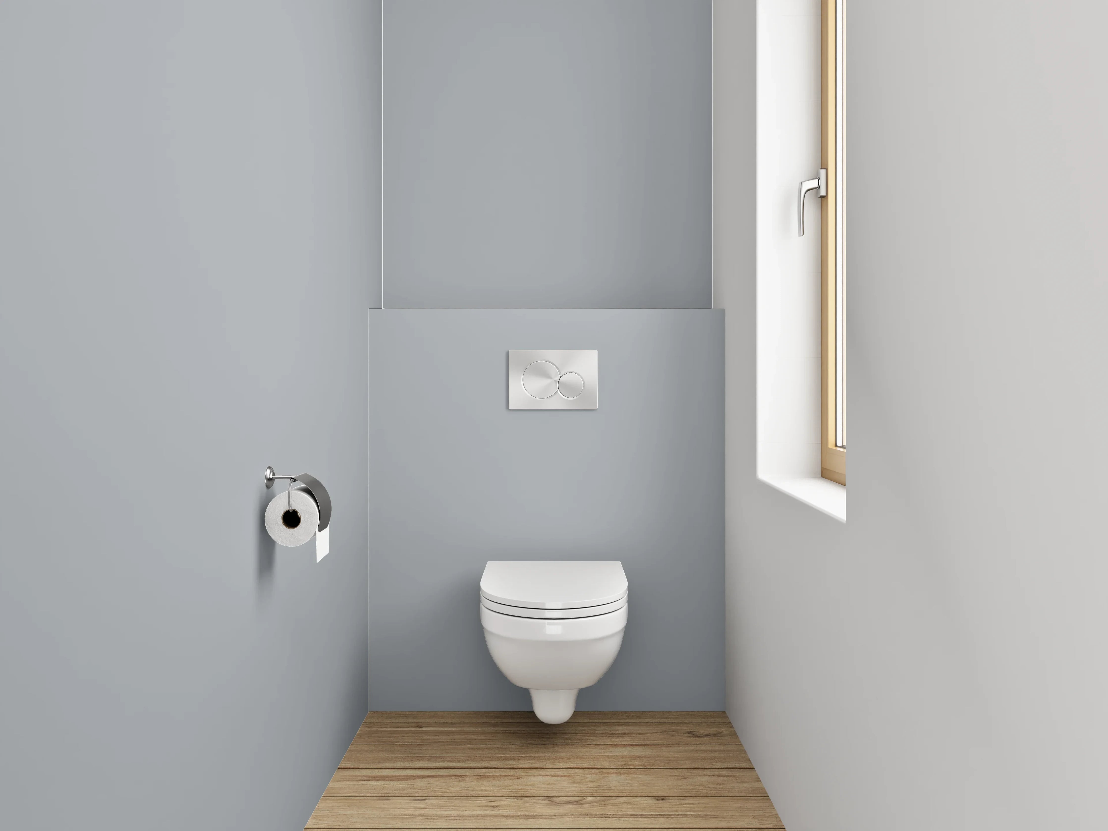 WC-Rückwand - RAL 7040 Fenstergrau