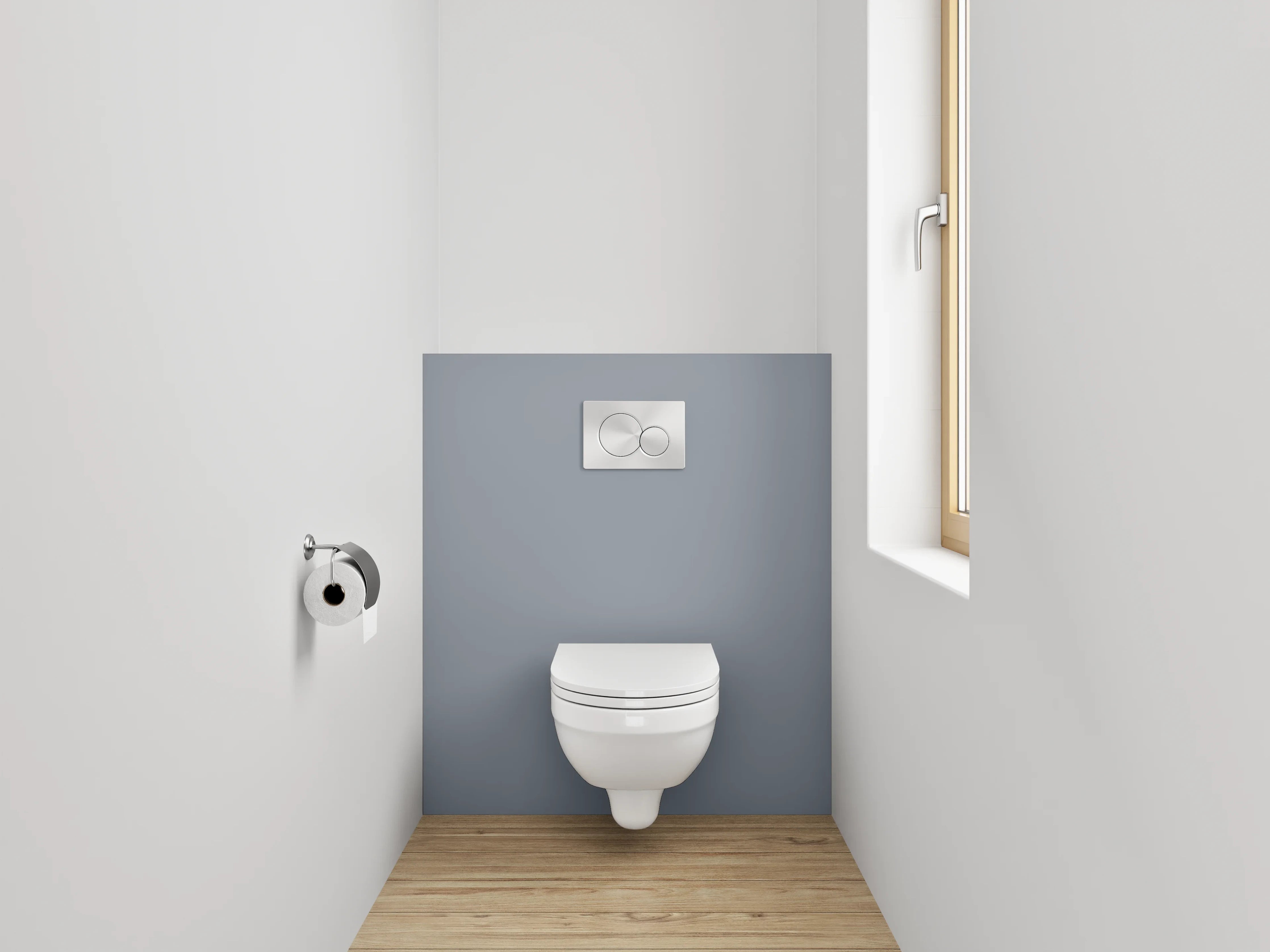 WC-Rückwand - RAL 7046 Telegrau 2