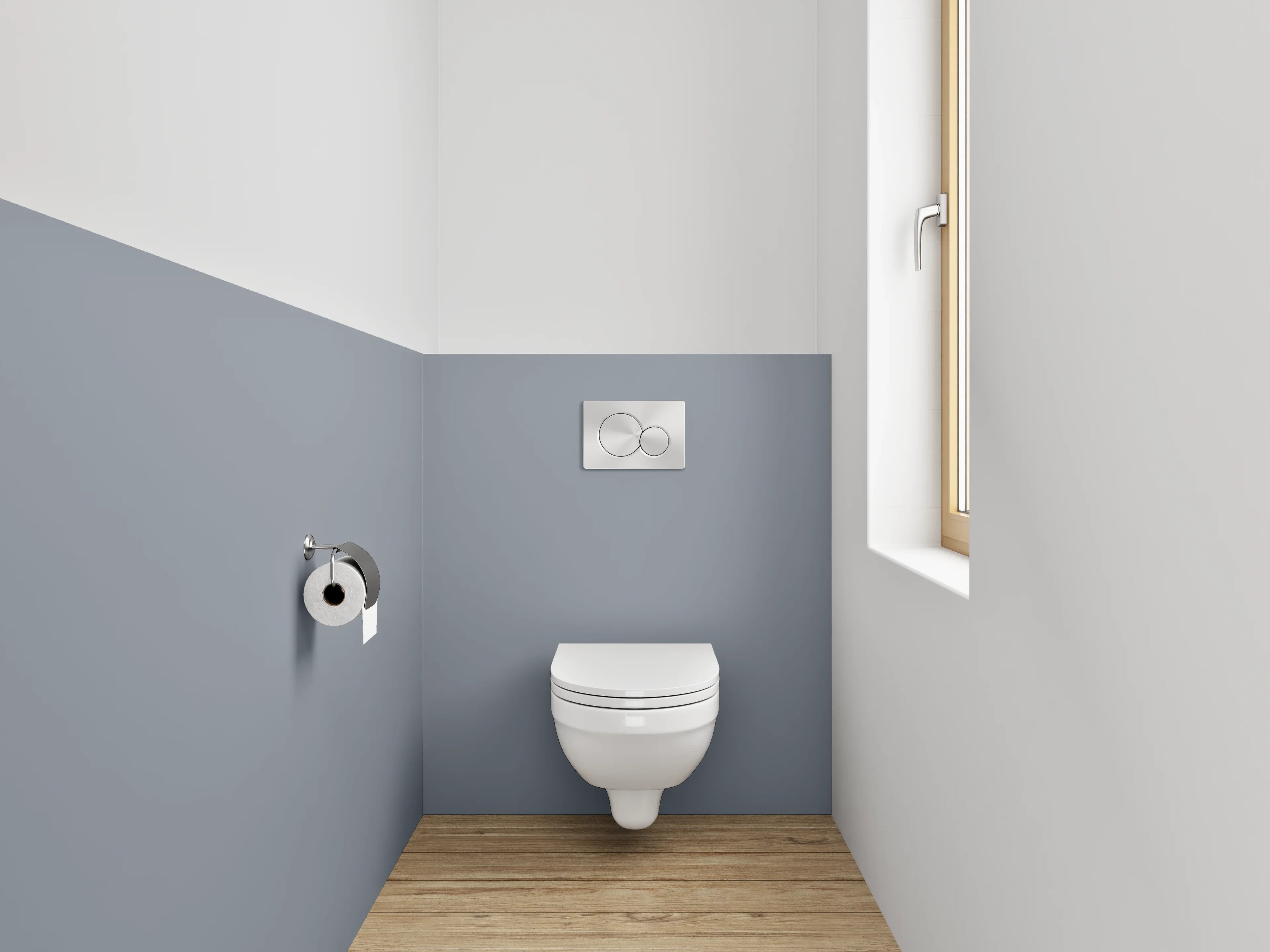 WC-Rückwand - RAL 7046 Telegrau 2