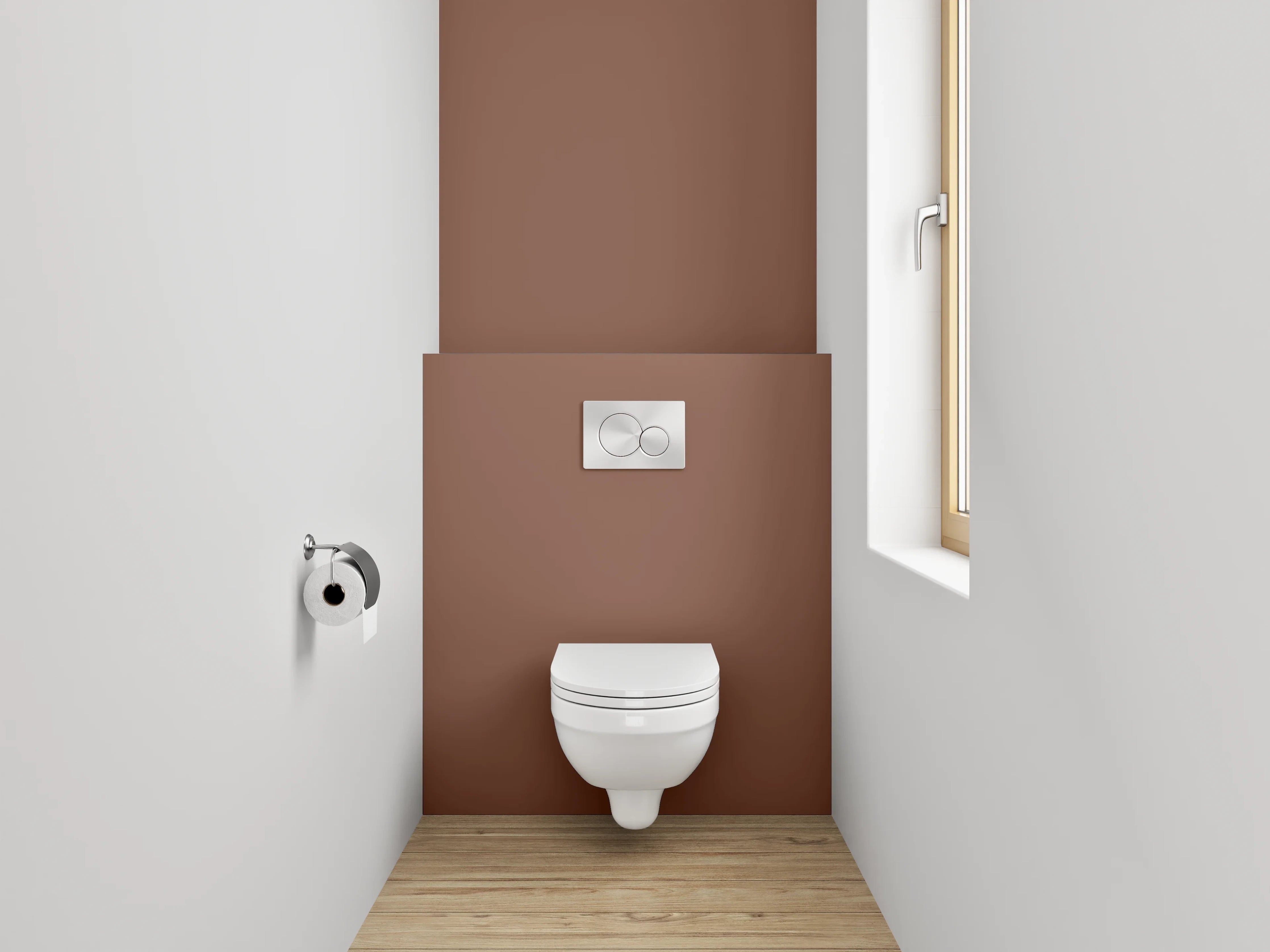 WC-Rückwand - RAL 8002 Signalbraun