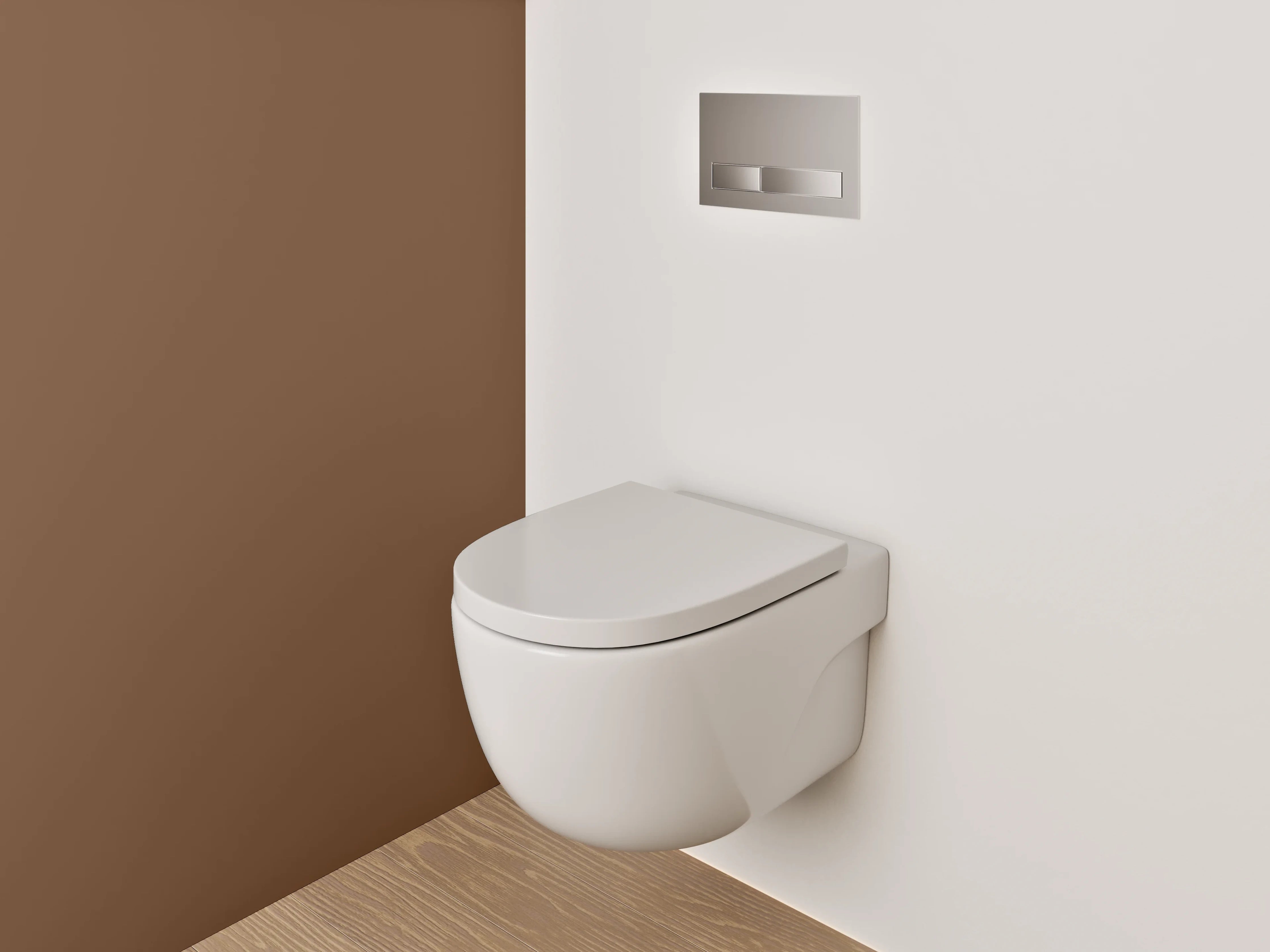 WC-Rückwand - RAL 8007 Rehbraun