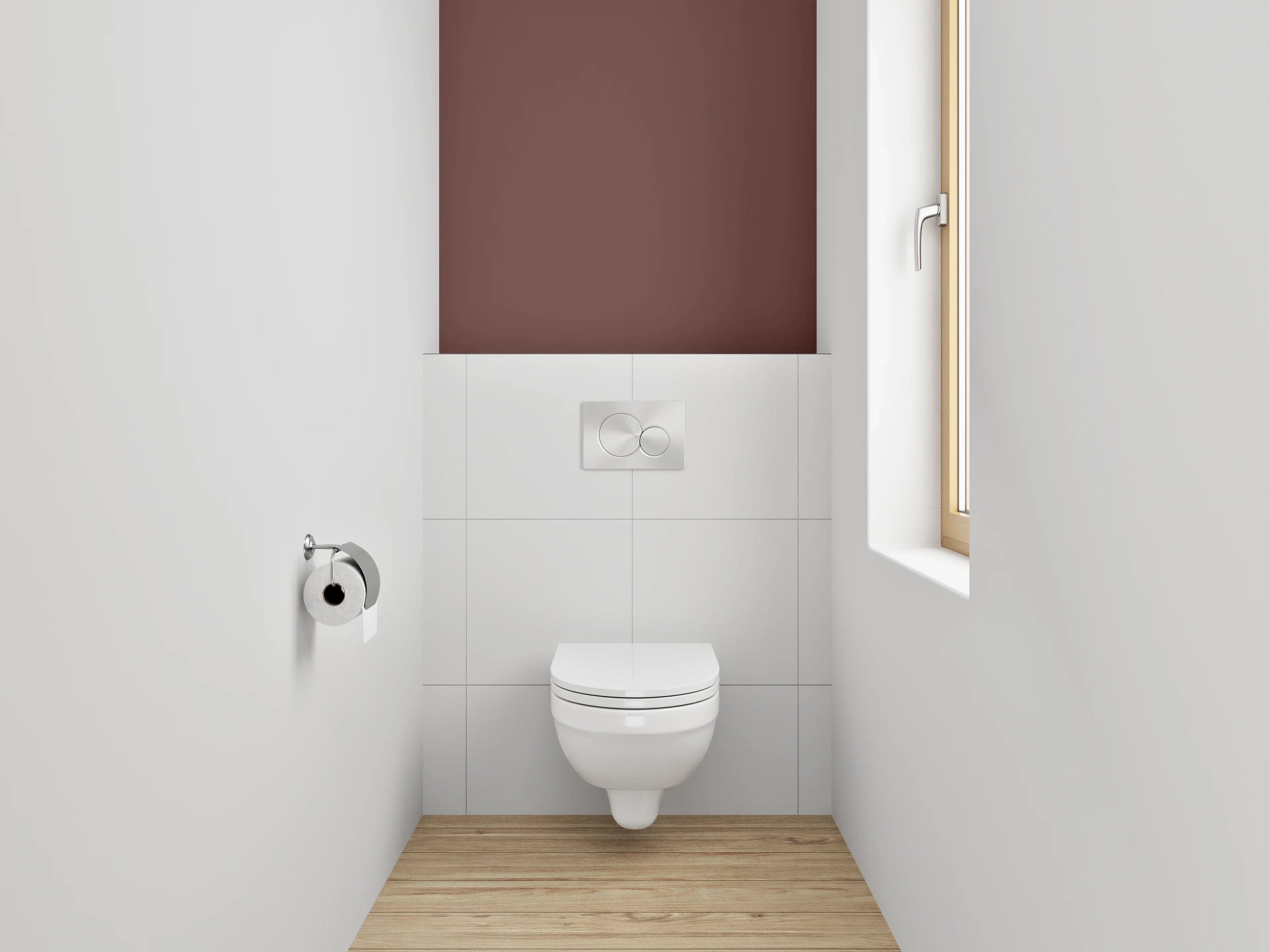 WC-Rückwand - RAL 8015 Kastanienbraun