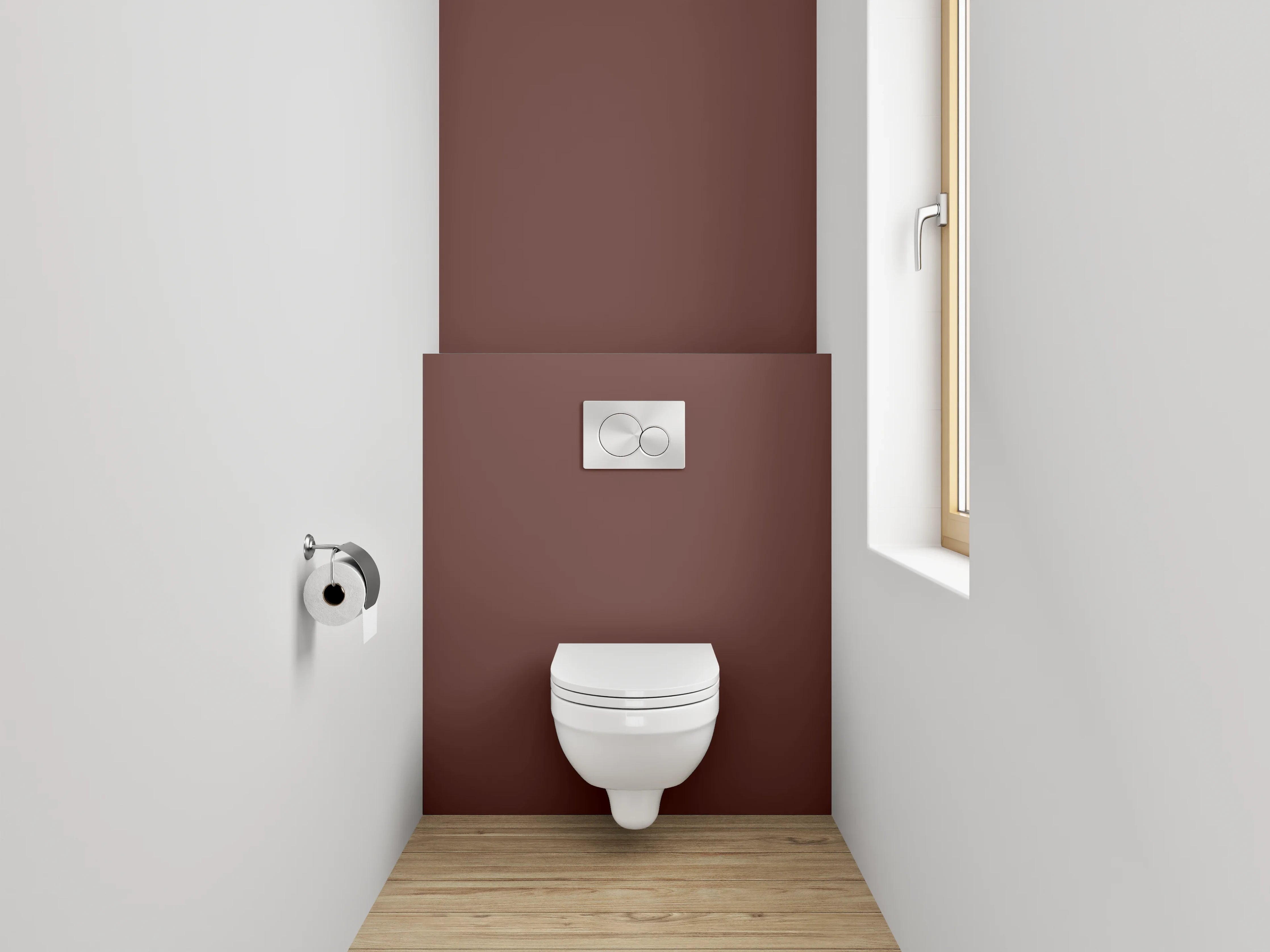 WC-Rückwand - RAL 8015 Kastanienbraun