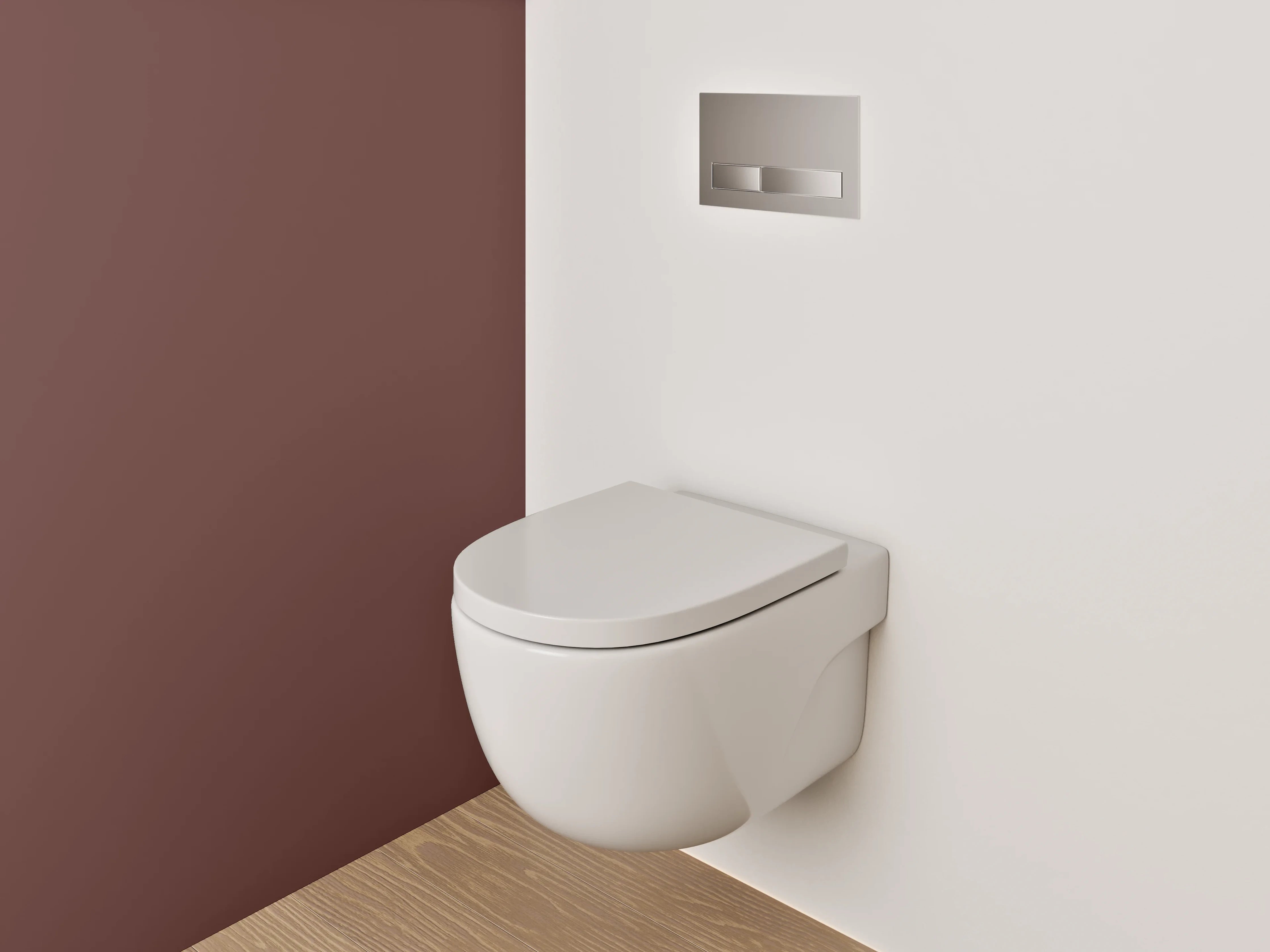 WC-Rückwand - RAL 8015 Kastanienbraun