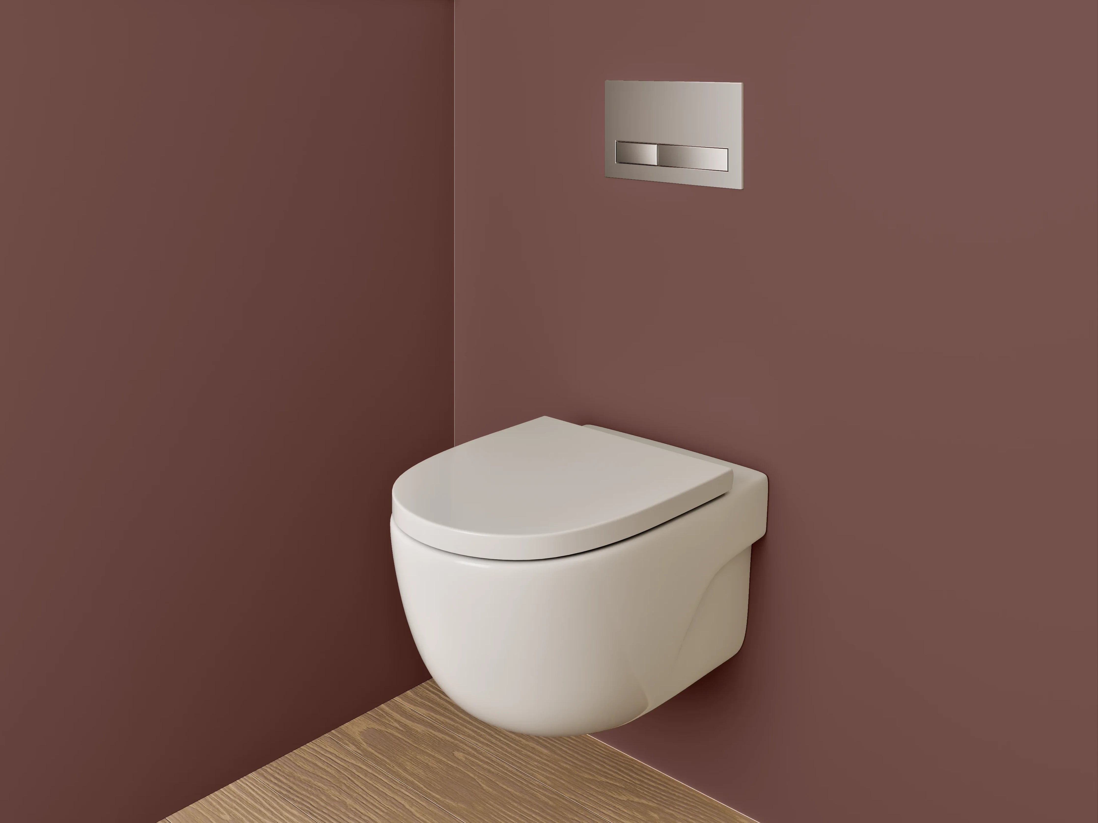 WC-Rückwand - RAL 8015 Kastanienbraun