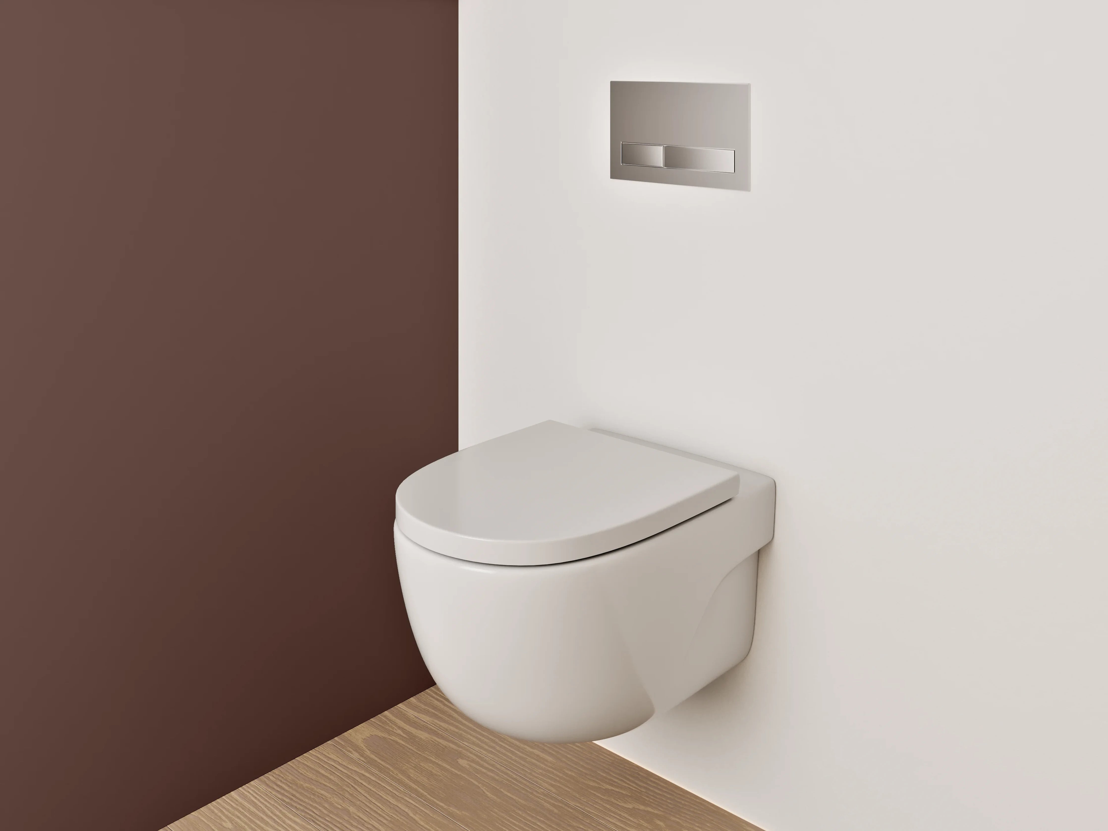 WC-Rückwand - RAL 8016 Mahagonibraun