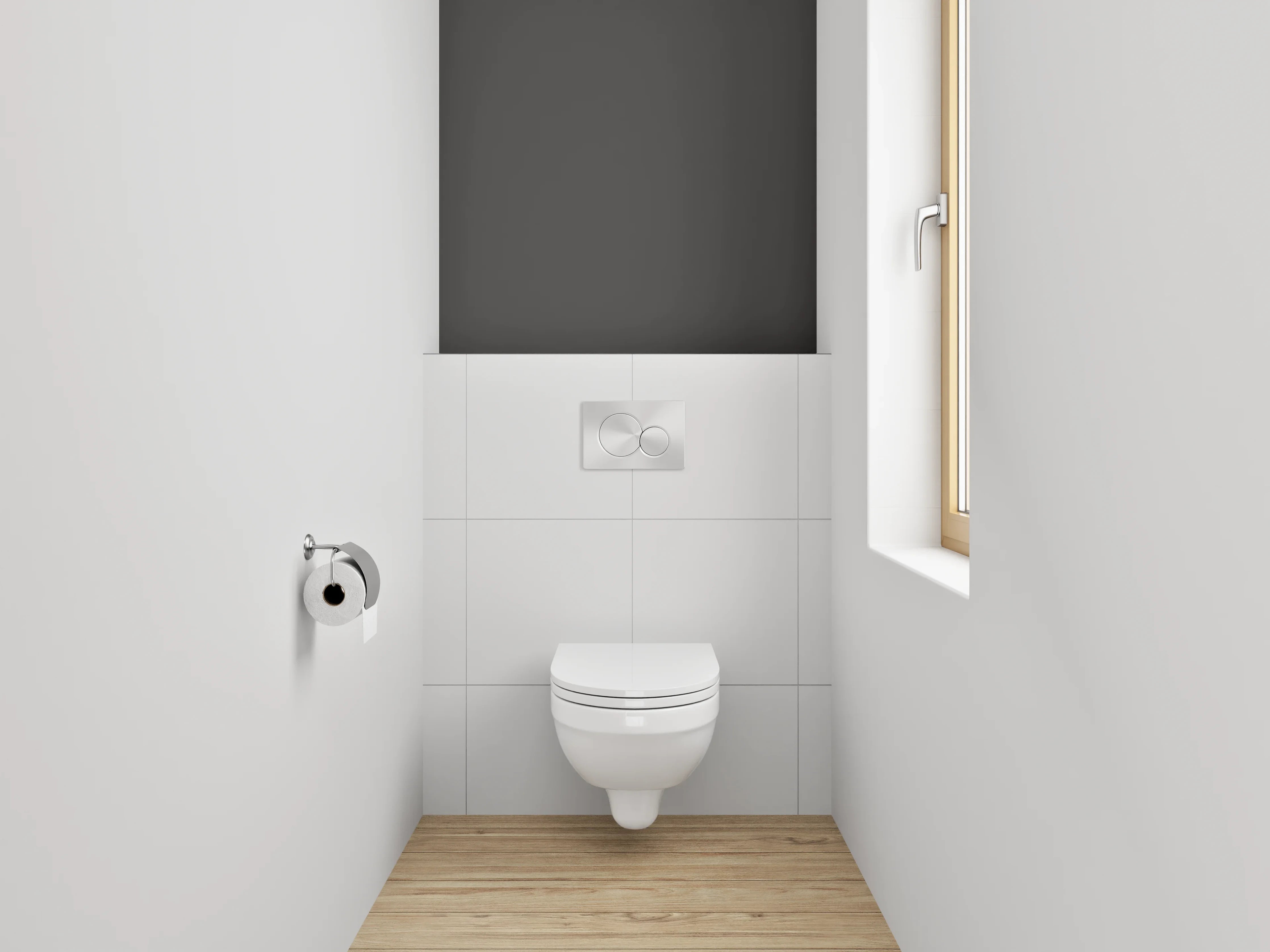 WC-Rückwand - RAL 8019 Graubraun