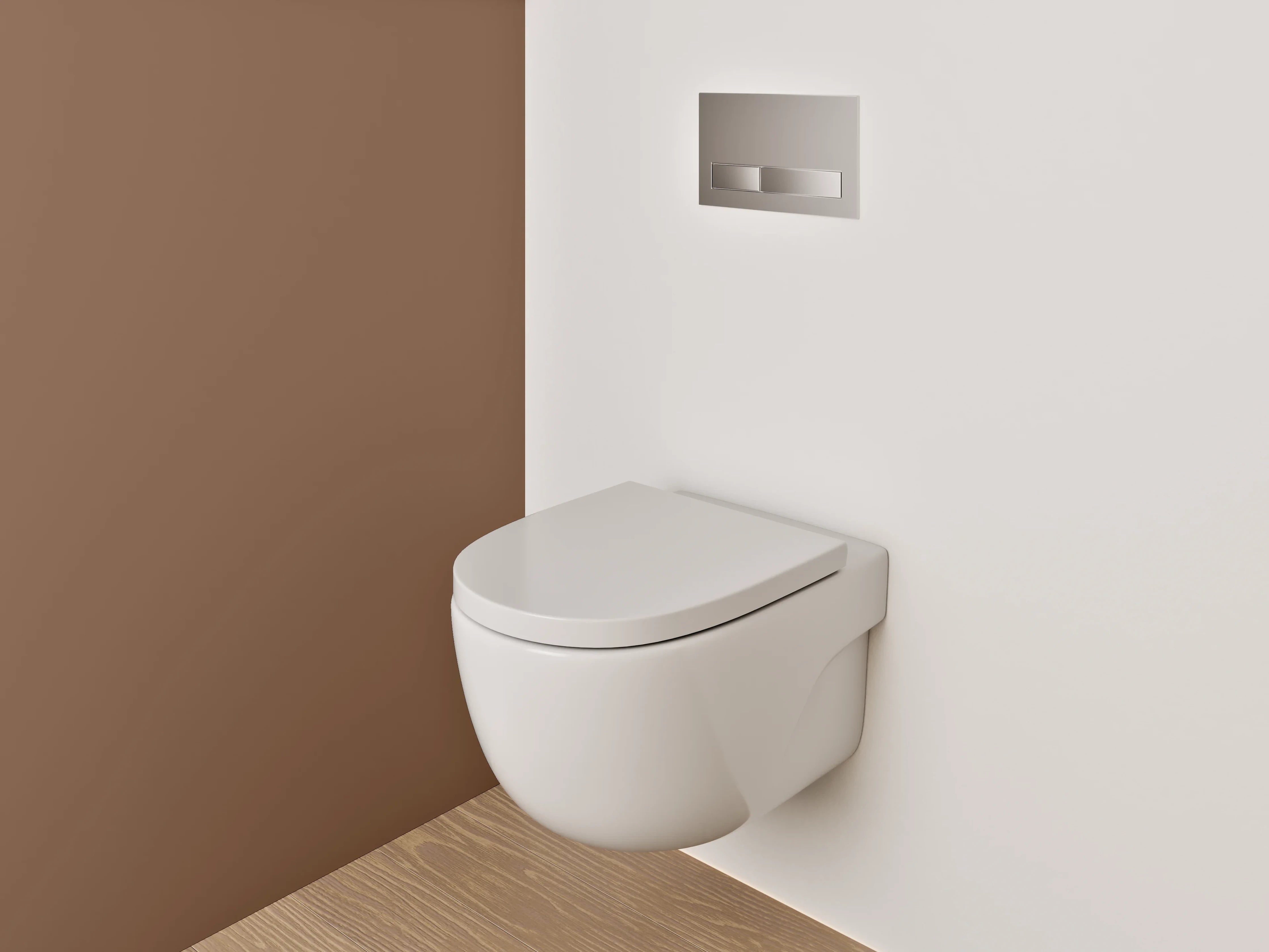 WC-Rückwand - RAL 8024 Beigebraun