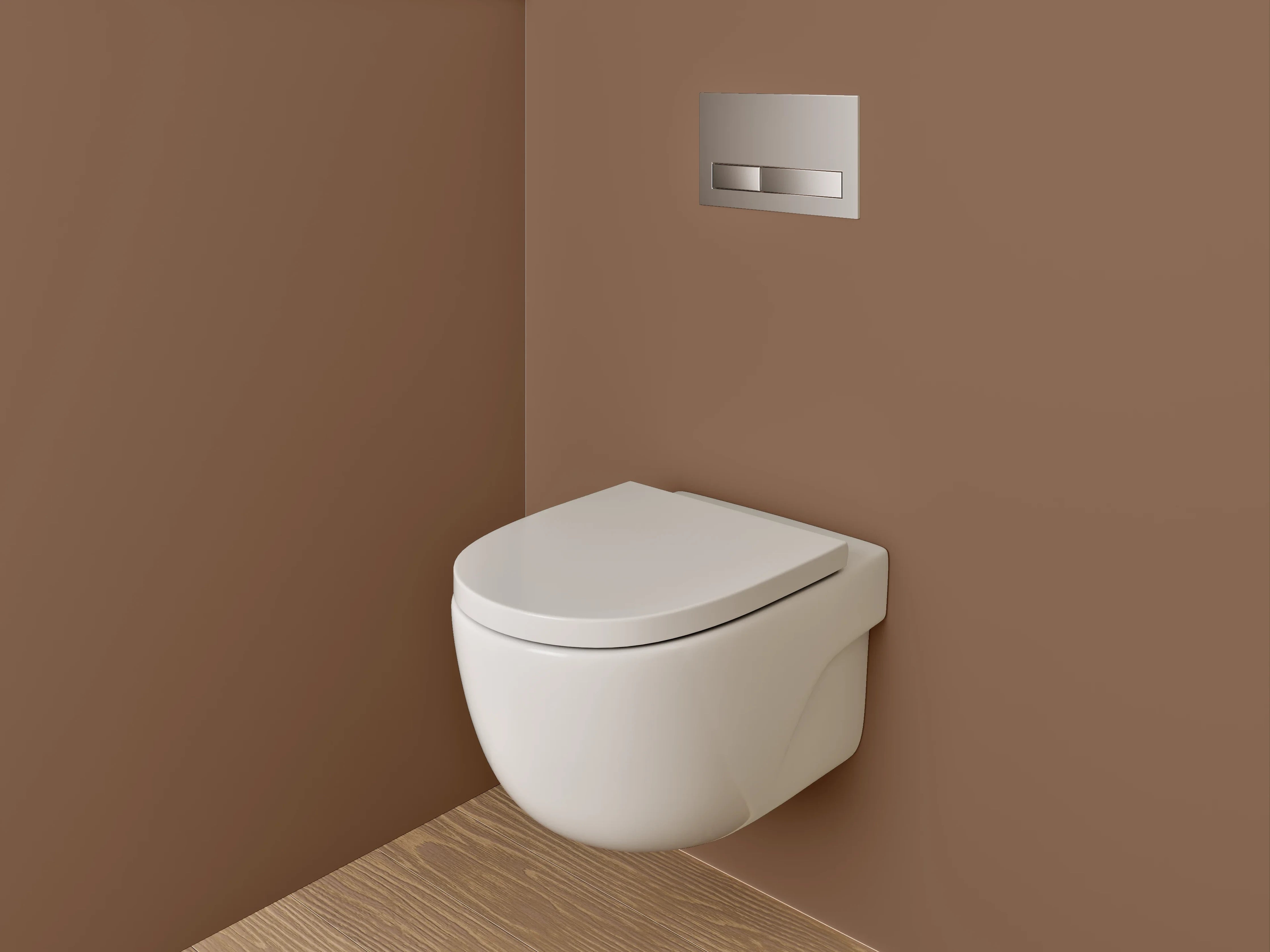 WC-Rückwand - RAL 8024 Beigebraun