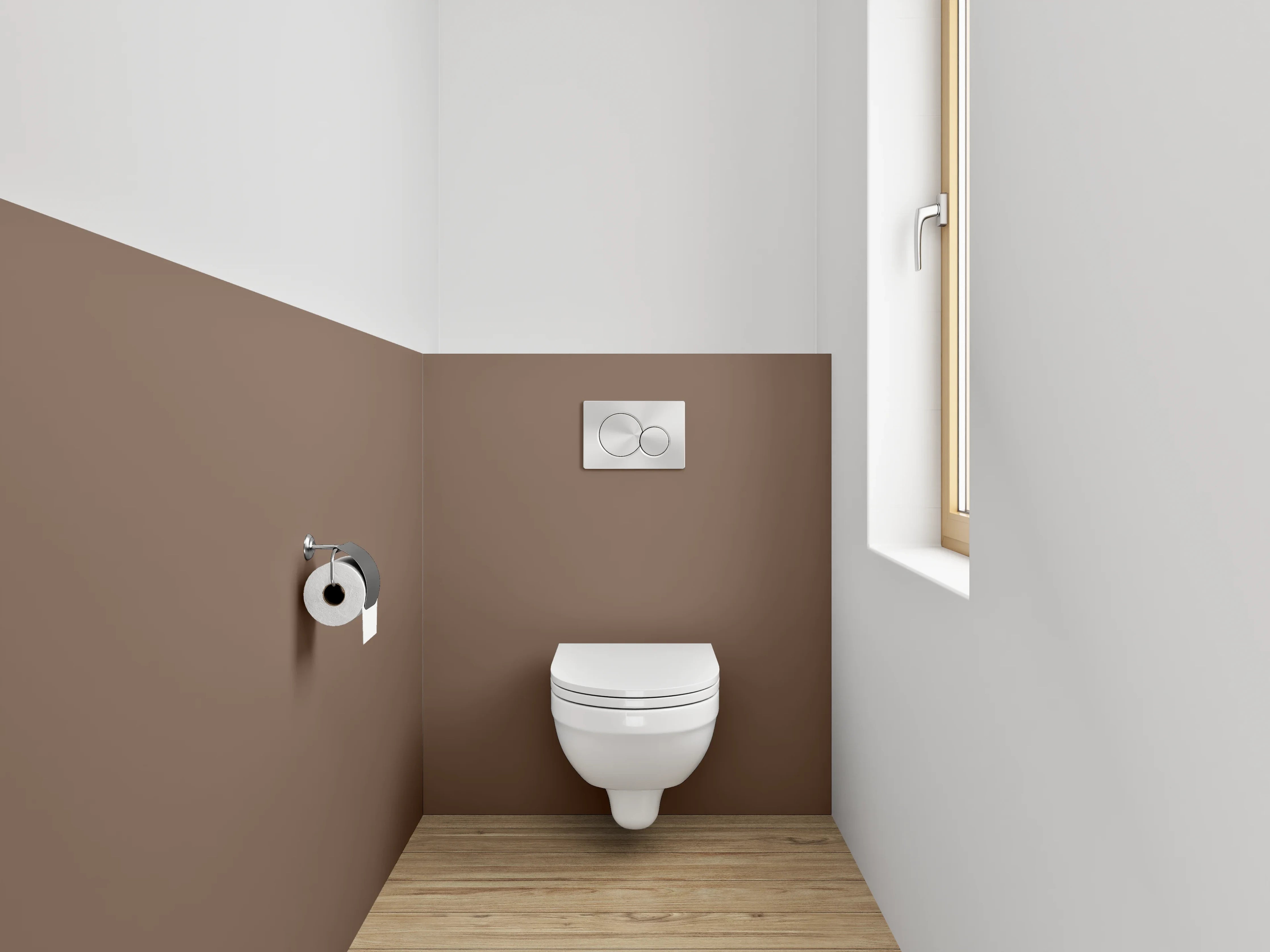 WC-Rückwand - RAL 8025 Blassbraunstreifenbraun