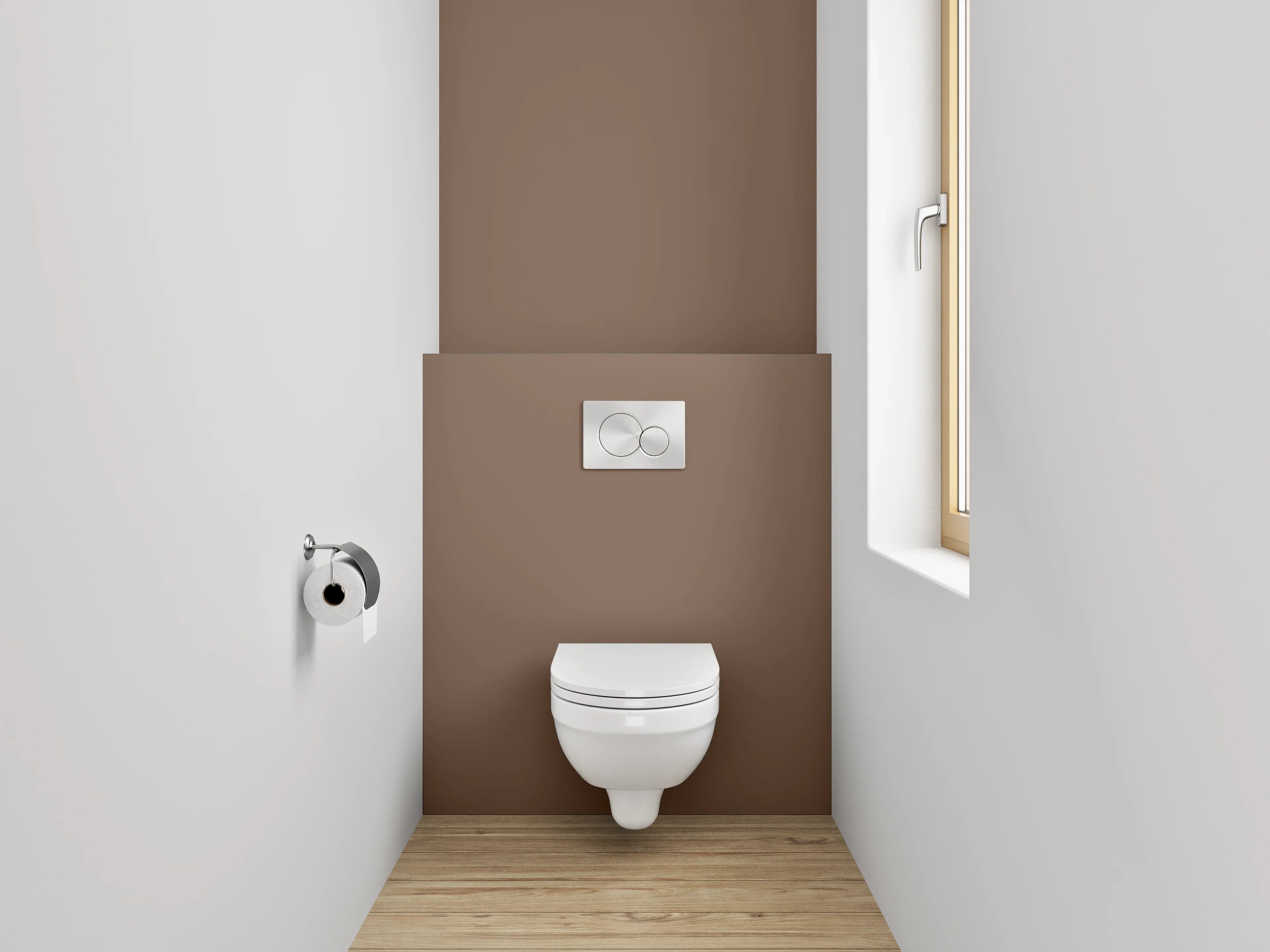 WC-Rückwand - RAL 8025 Blassbraunstreifenbraun